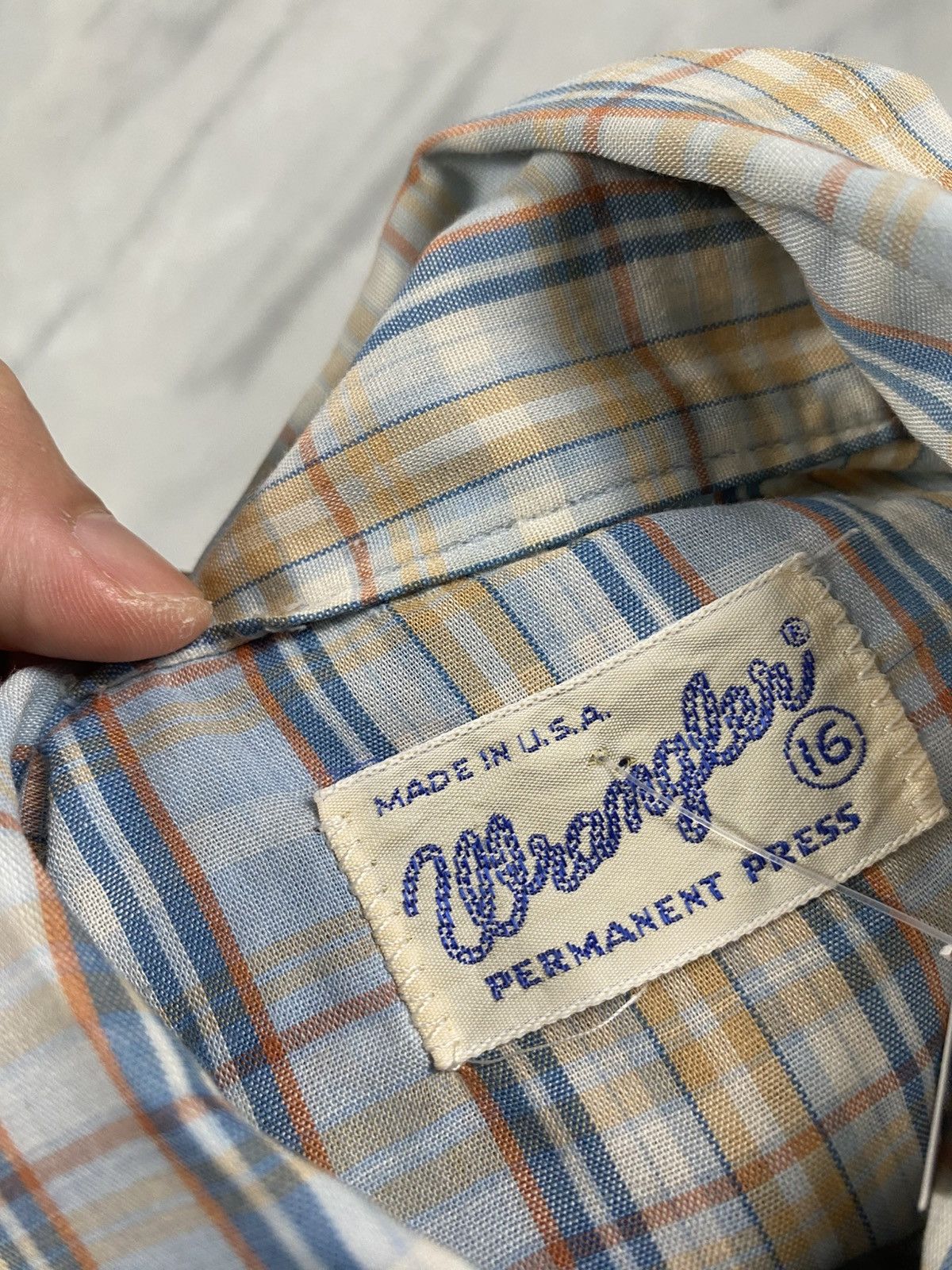 Wrangler Vintage 80s Wrangler Plaid Button Shirts Size US XS / EU 42 / 0 - 7 Thumbnail