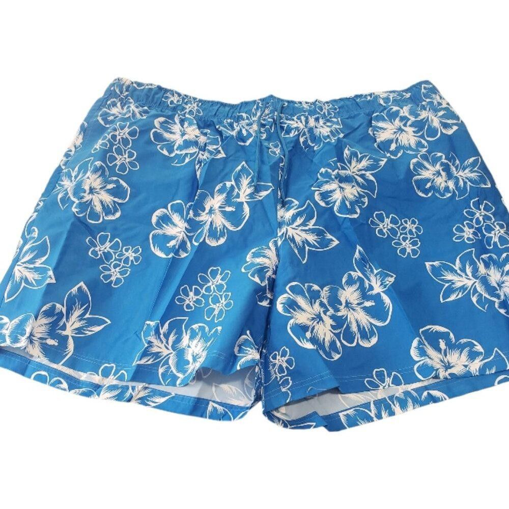 Designer CT1495 KS Island Hibiscus Print Swim Trunks 6XL Size US 44 / EU 60 - 2 Thumbnail