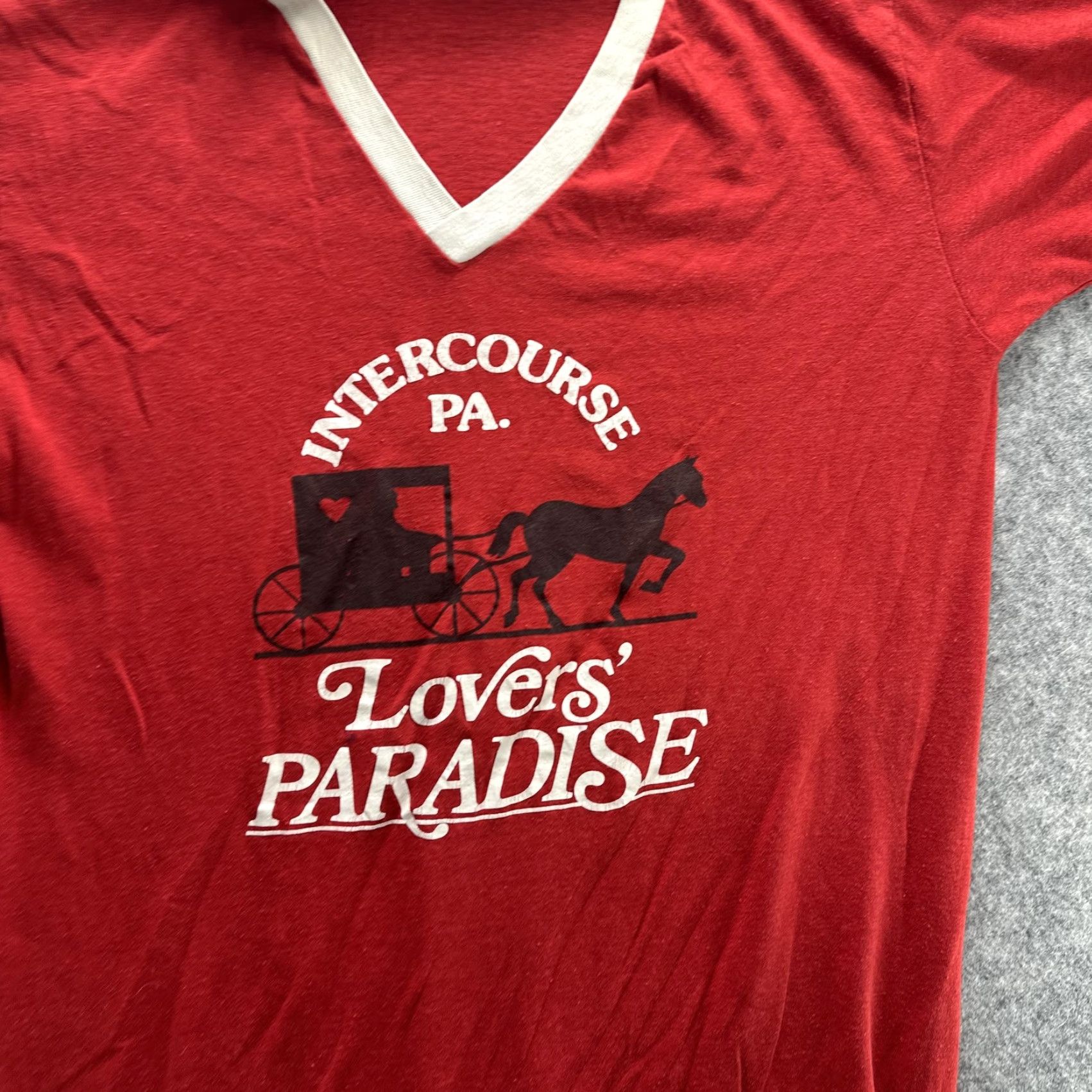 Paradise Vintage Hershey's Intercourse PA T-Shirt One Size Men's Novelty Souvenir 80s USA Size US M / EU 48-50 / 2 - 5 Thumbnail