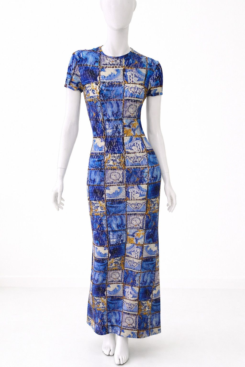 Jean Paul Gaultier Jean Paul Gaultier Transparent Tile Maxi Colour Block Dress Size M / US 6-8 / IT 42-44 - 3 Thumbnail