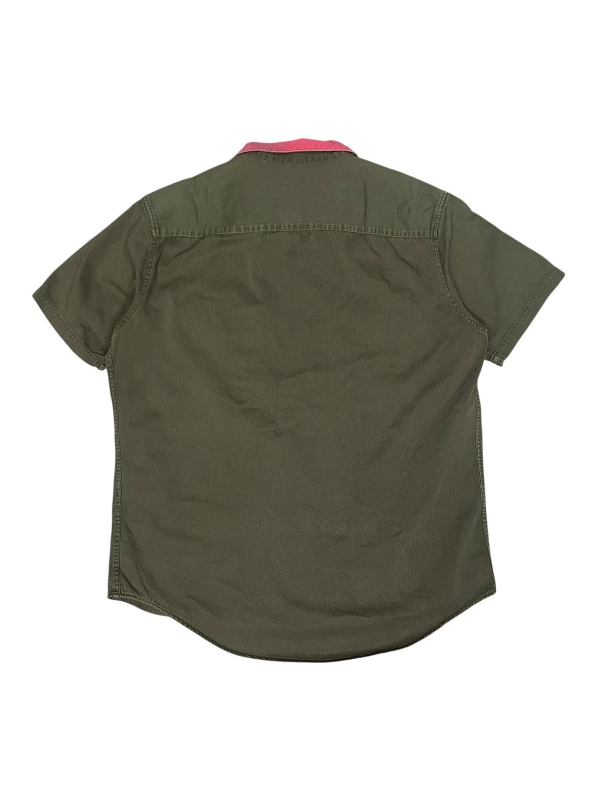 Helmut Lang S/S 97 Contrast Collar Military Shirt Size US L / EU 52-54 / 3 - 5 Thumbnail