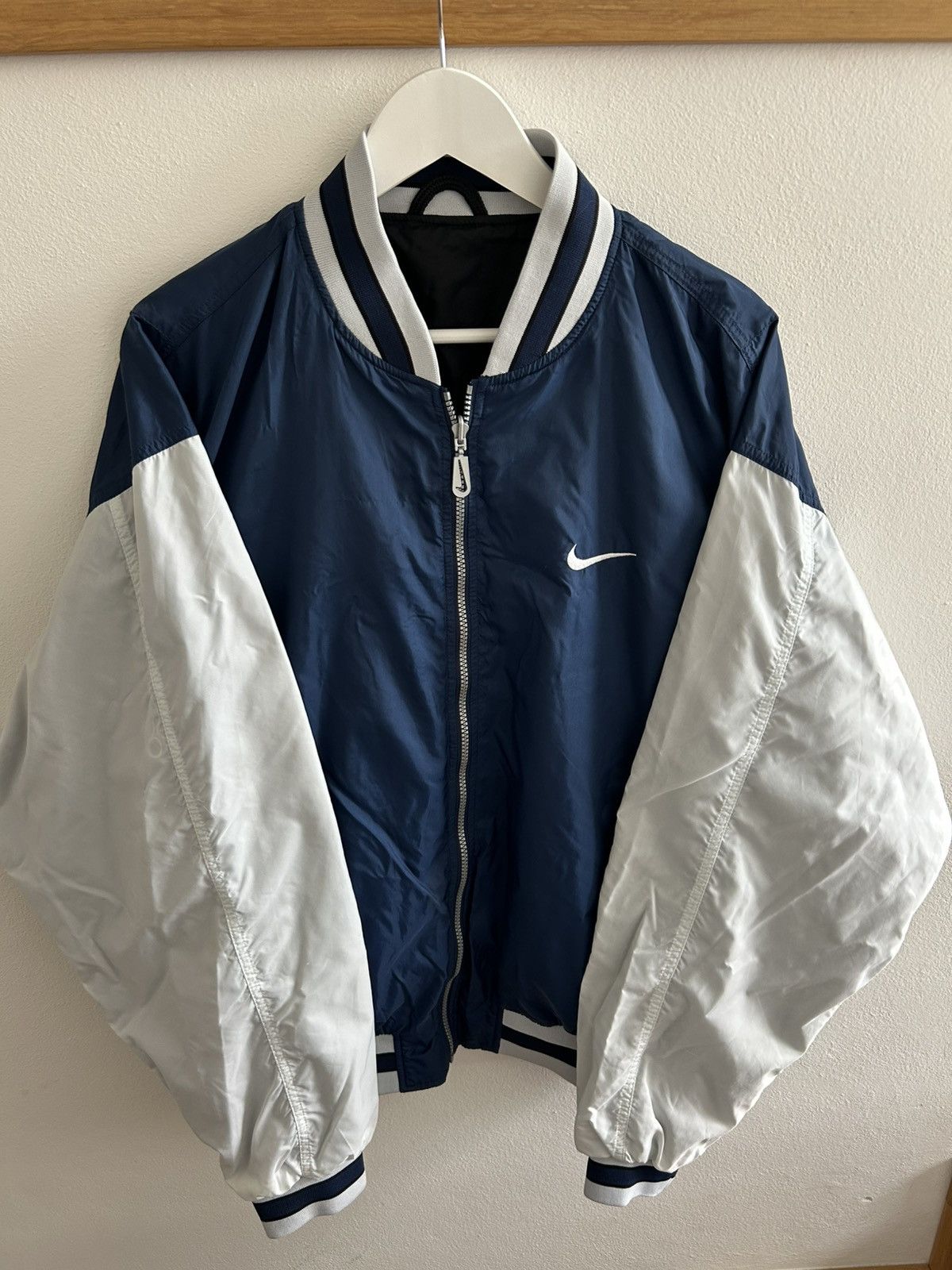 Nike Vintage 90s Nike reversible bomber jacket light jacket Size US XL / EU 56 / 4 - 2 Thumbnail