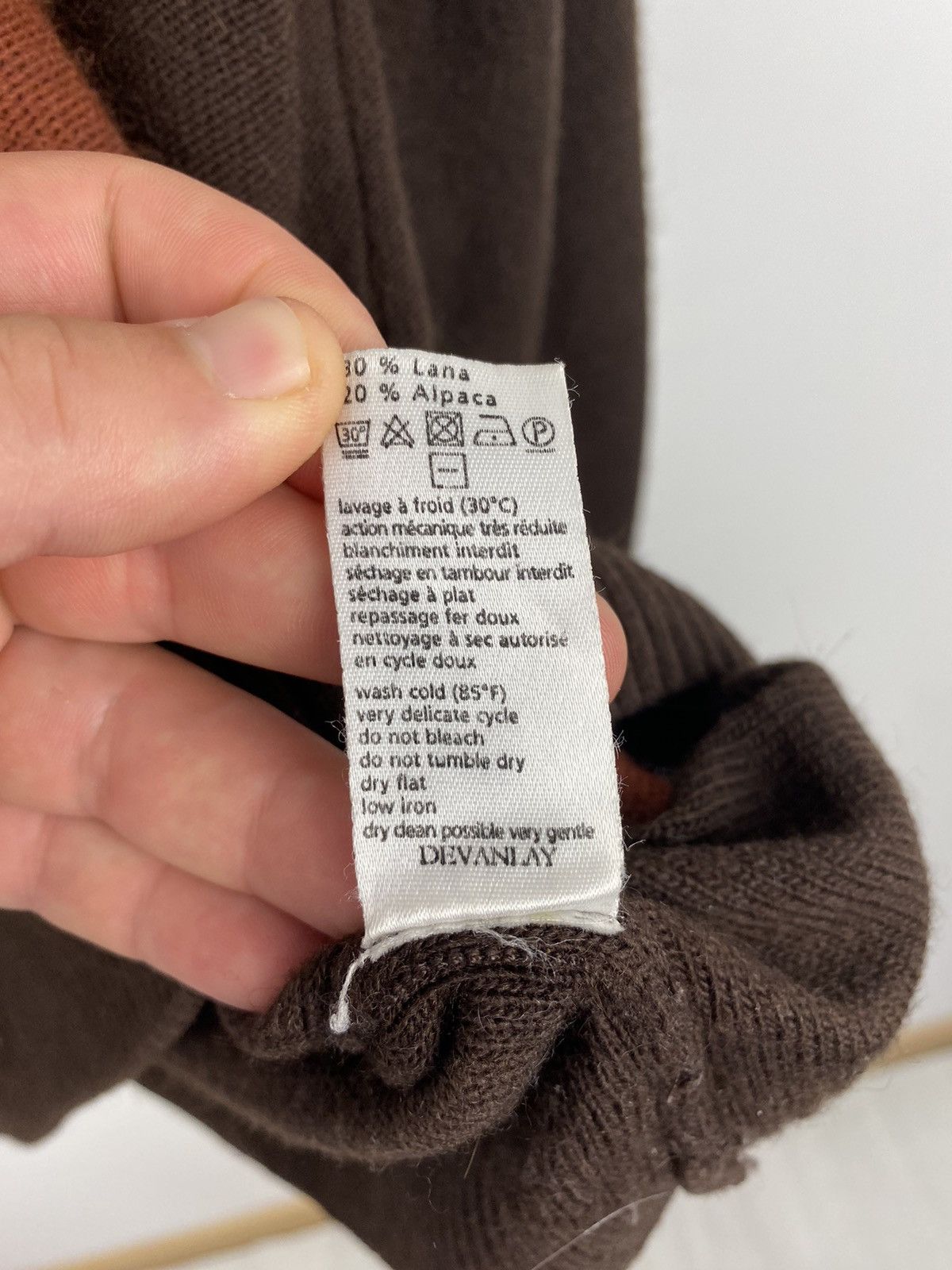 Lacoste Vintage Lacoste V Neck Wool Alpaca Sweater Burberry Ralph Size US L / EU 52-54 / 3 - 7 Thumbnail