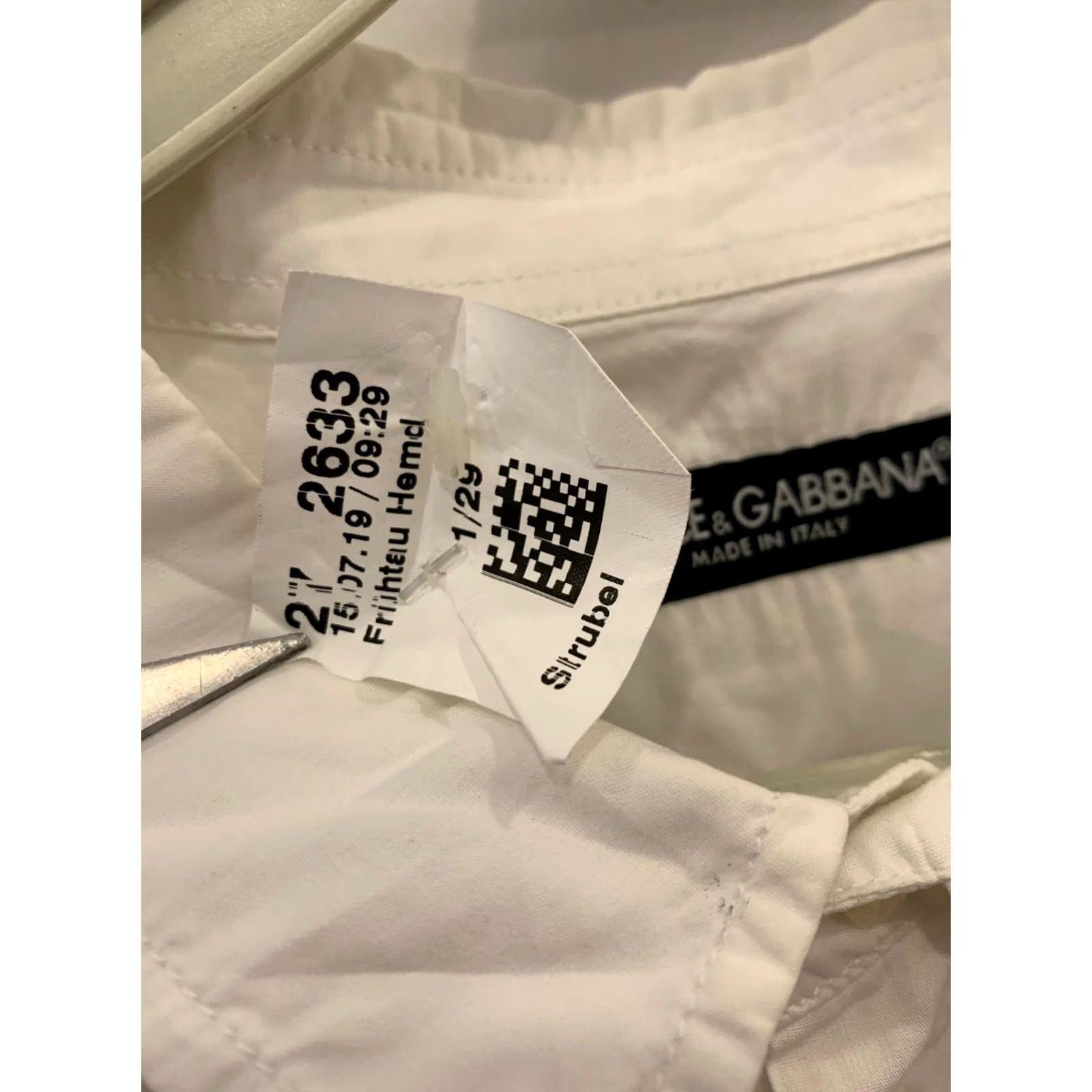 Dolce & Gabbana Dolce&Gabbana White Military Safari Shirt XL Mens Long Sleeve Button-Up Italy Made Size US XL / EU 56 / 4 - 6 Thumbnail