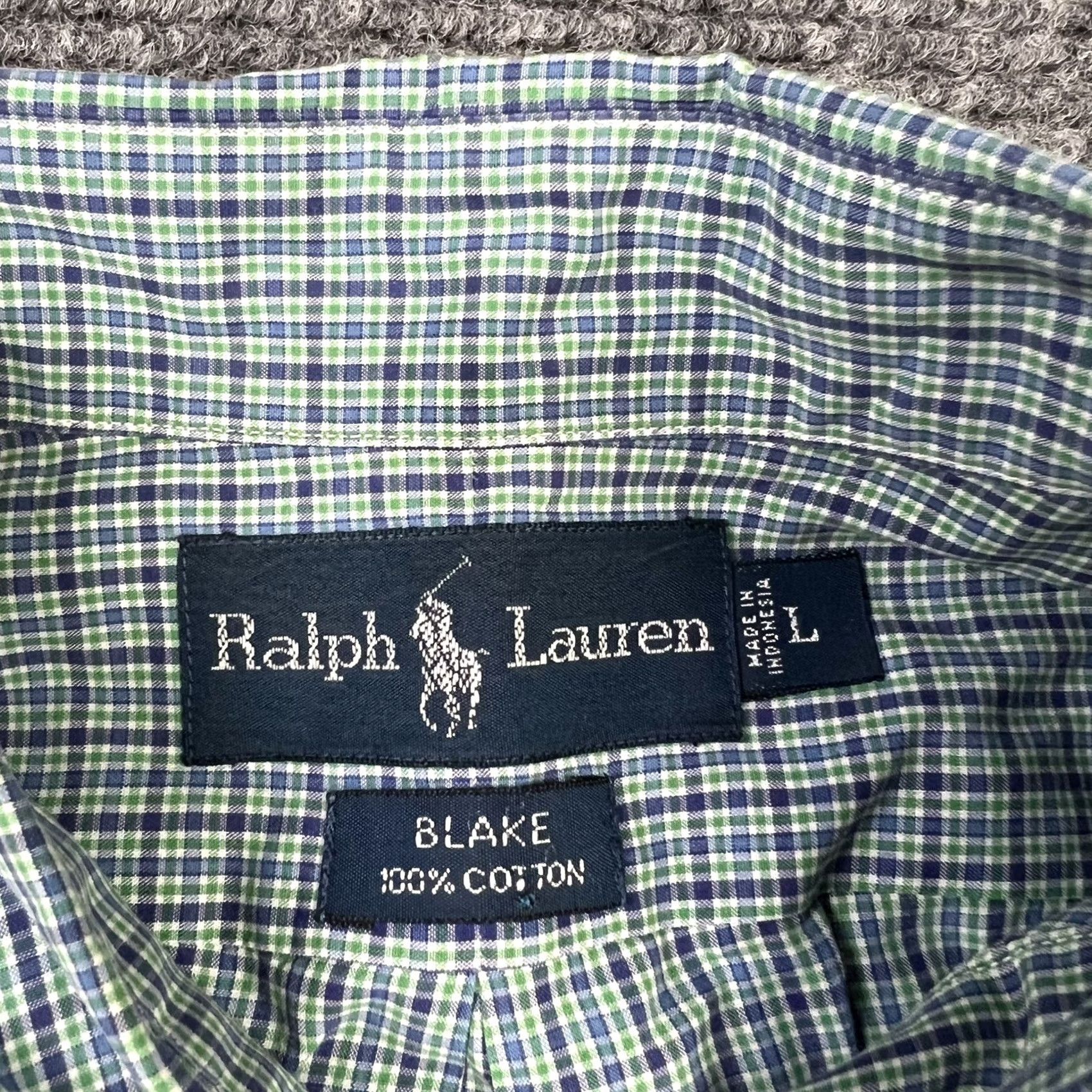 Polo Ralph Lauren Polo Ralph Lauren Mens Large Blake Fit Plaid Long Sleeve Cotton Button Down Shirt Size US L / EU 52-54 / 3 - 2 Thumbnail