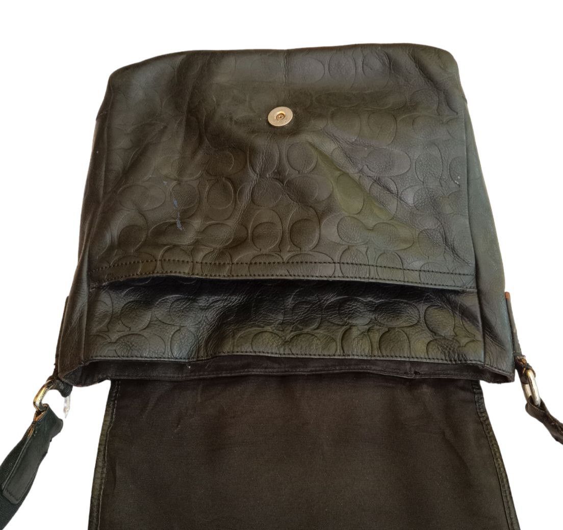Branded Leather × Coach × Designer Authentic COACH Monogram Leather Crossbody Bag Size ONE SIZE - 19 Thumbnail