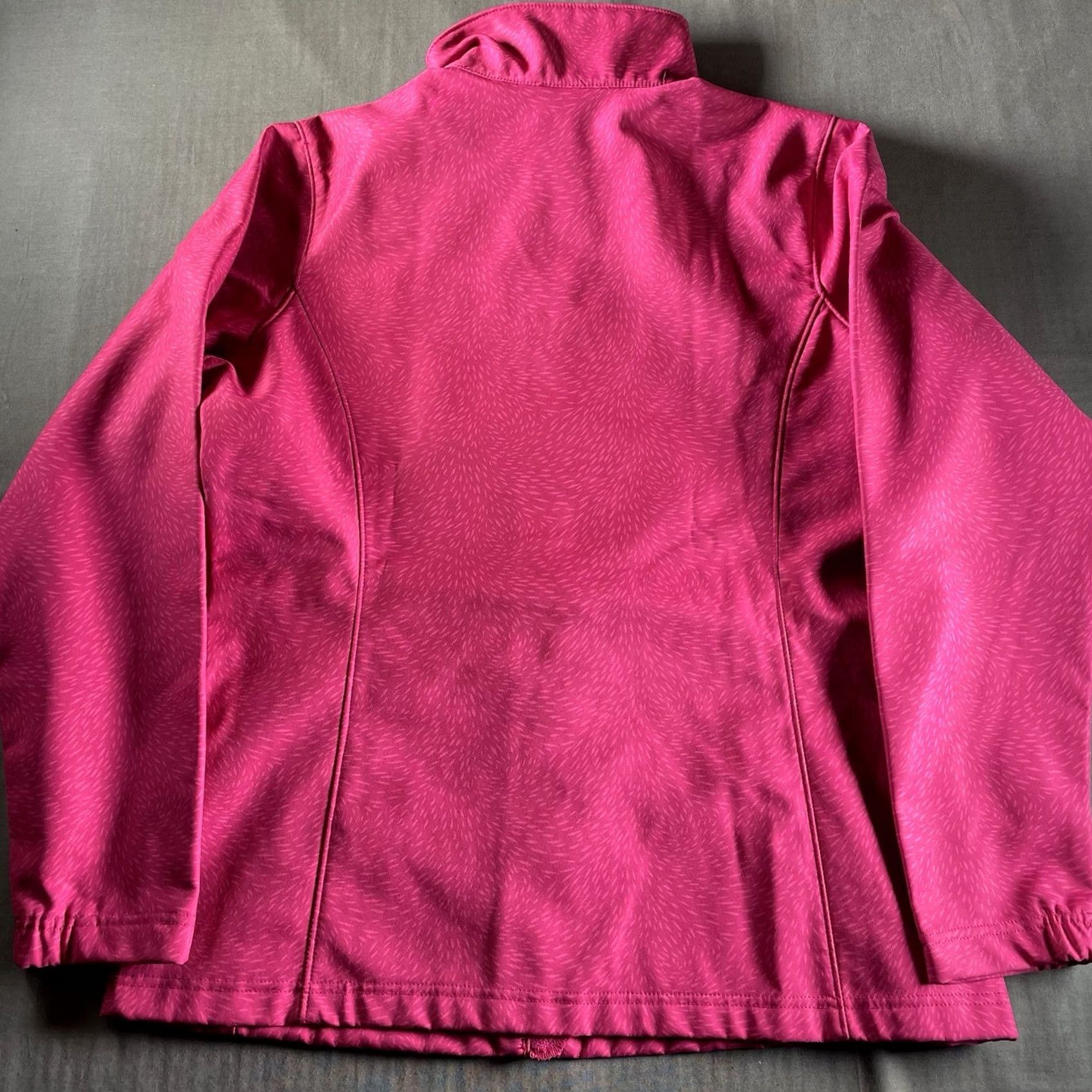 Pinko Columbia Jacket Womens Large Pink Fleece Full Zip Stand Collar Pockets Magenta Color Zip Up Mens? Ladies? Size L / US 10 / IT 46 - 6 Thumbnail