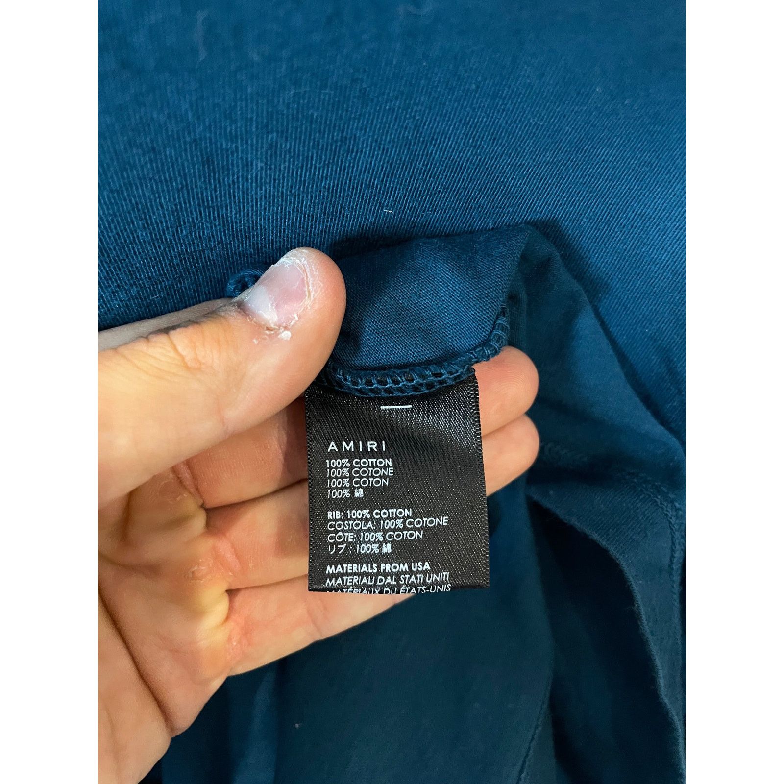 Amiri Amiri Blue Los Angeles Tee Used XL Size US XL / EU 56 / 4 - 4 Thumbnail
