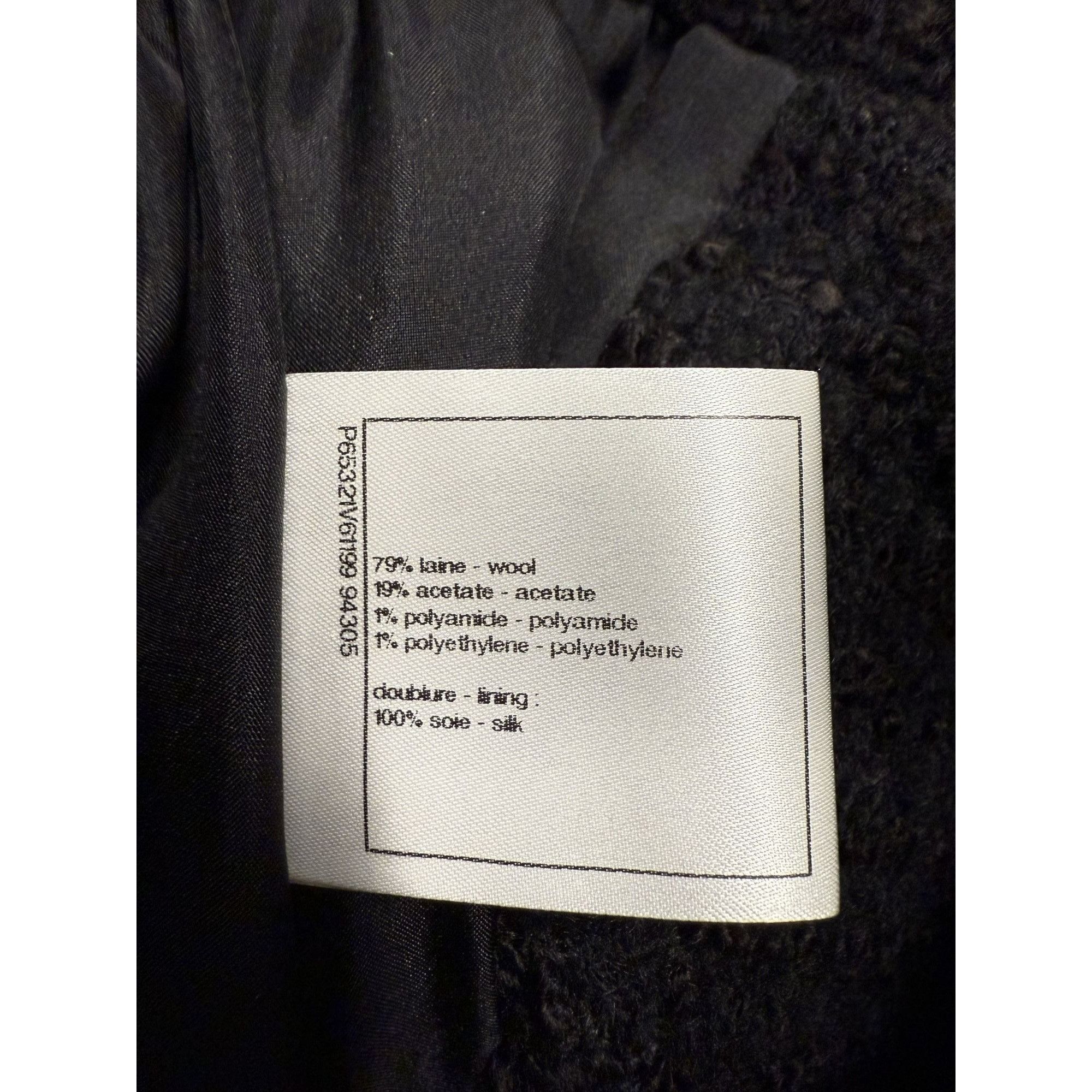 Chanel Chanel Black Tweed Button-Front Midi Skirt Size 38 Made In F Size 38" / US 16 / IT 52 - 9 Thumbnail