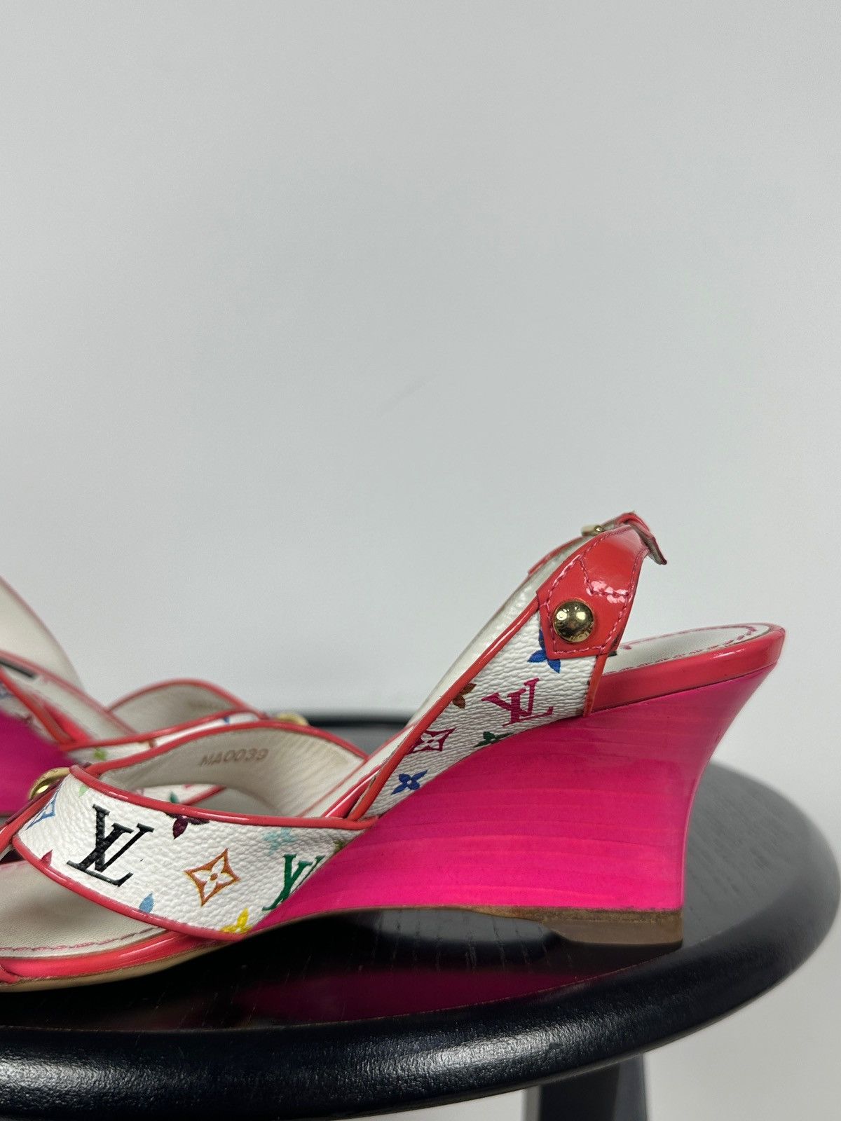 Louis Vuitton × Takashi Murakami 2009 Vintage Louis Vuitton x Takashi Murakami Wedge Sandal Size US 4.5 / IT 34.5 - 19 Thumbnail