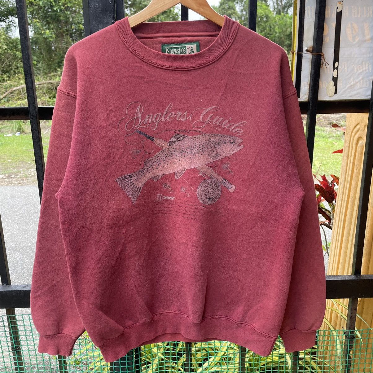 Vintage 🔥Vintage 90s Snowshoe Thomson Big Fish Crewneck Sweatshirts Size US M / EU 48-50 / 2 - 5 Thumbnail
