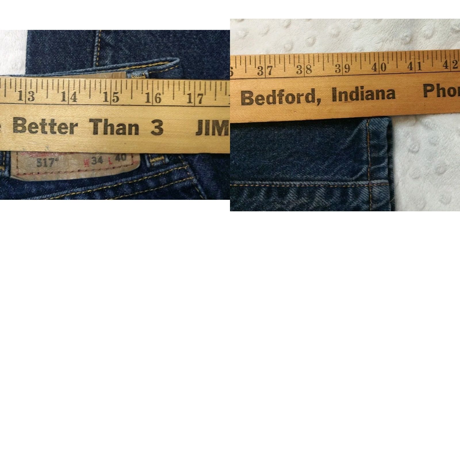 Levi's VINTAGE Levi's 517 Jeans Mens 34x40 Bootcut Denim Blue 5-Pocket Pockets 517 Western Y2K USA 90s Cowboys Mens Size US 34 / EU 50 - 8 Thumbnail