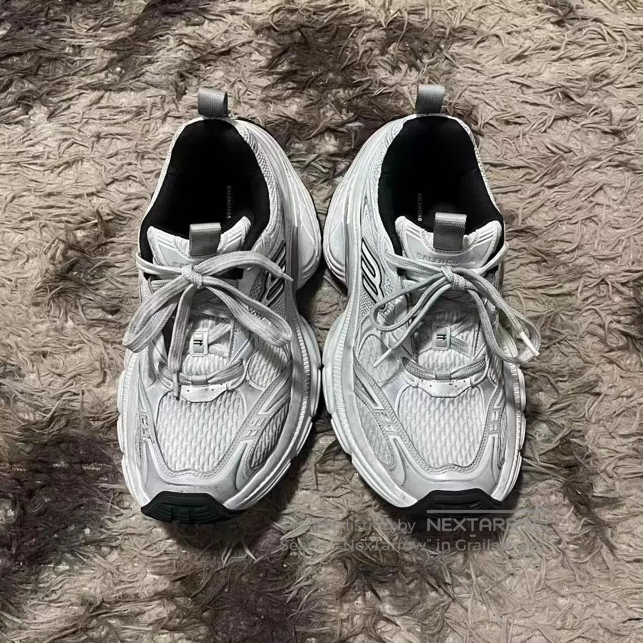 Balenciaga White Athletic Sneakers Size 10. Size US 10 / EU 43 - 2 Thumbnail