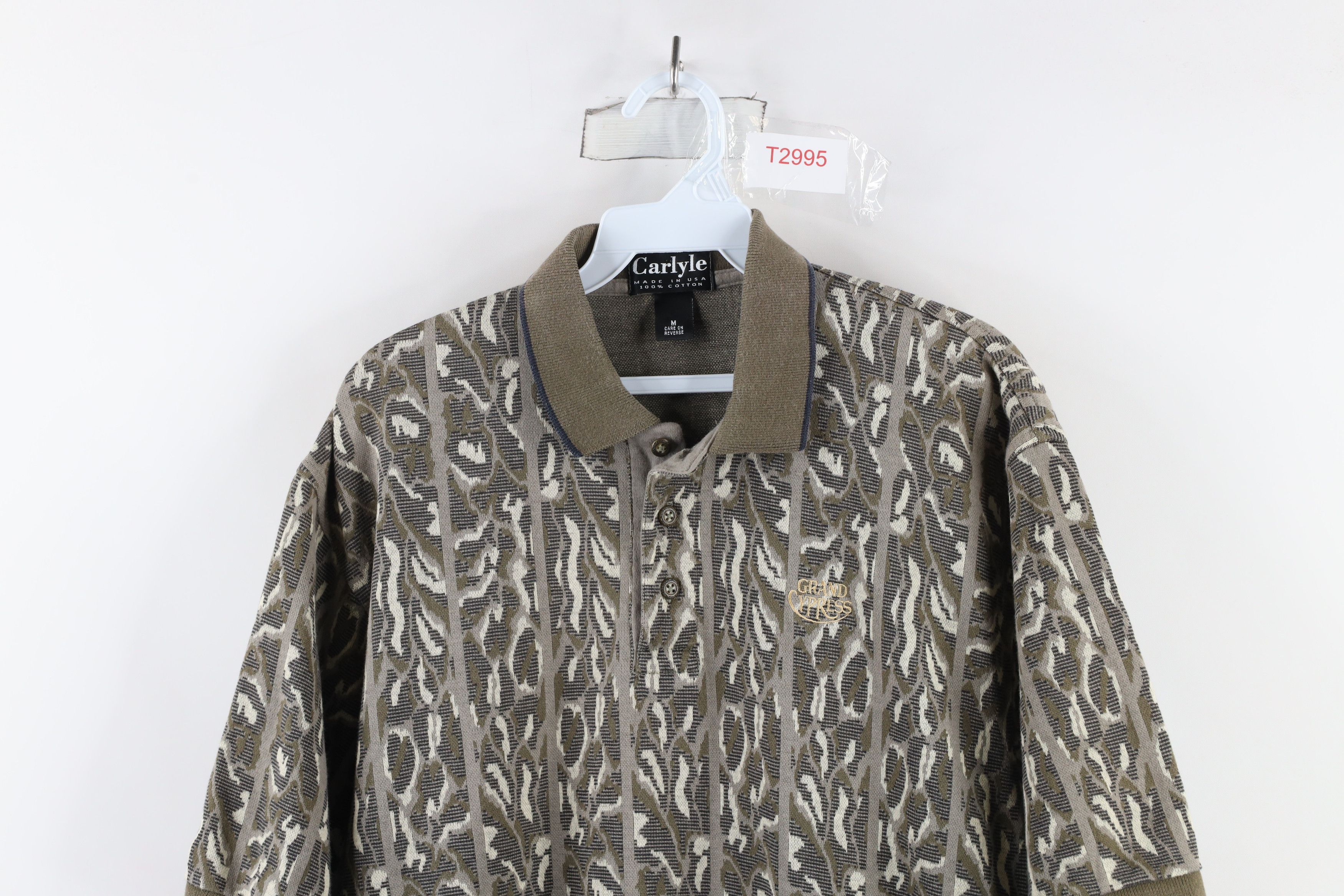 Vintage Vintage 90s Streetwear Striped Camouflage Polo Shirt USA Size US M / EU 48-50 / 2 - 2 Thumbnail