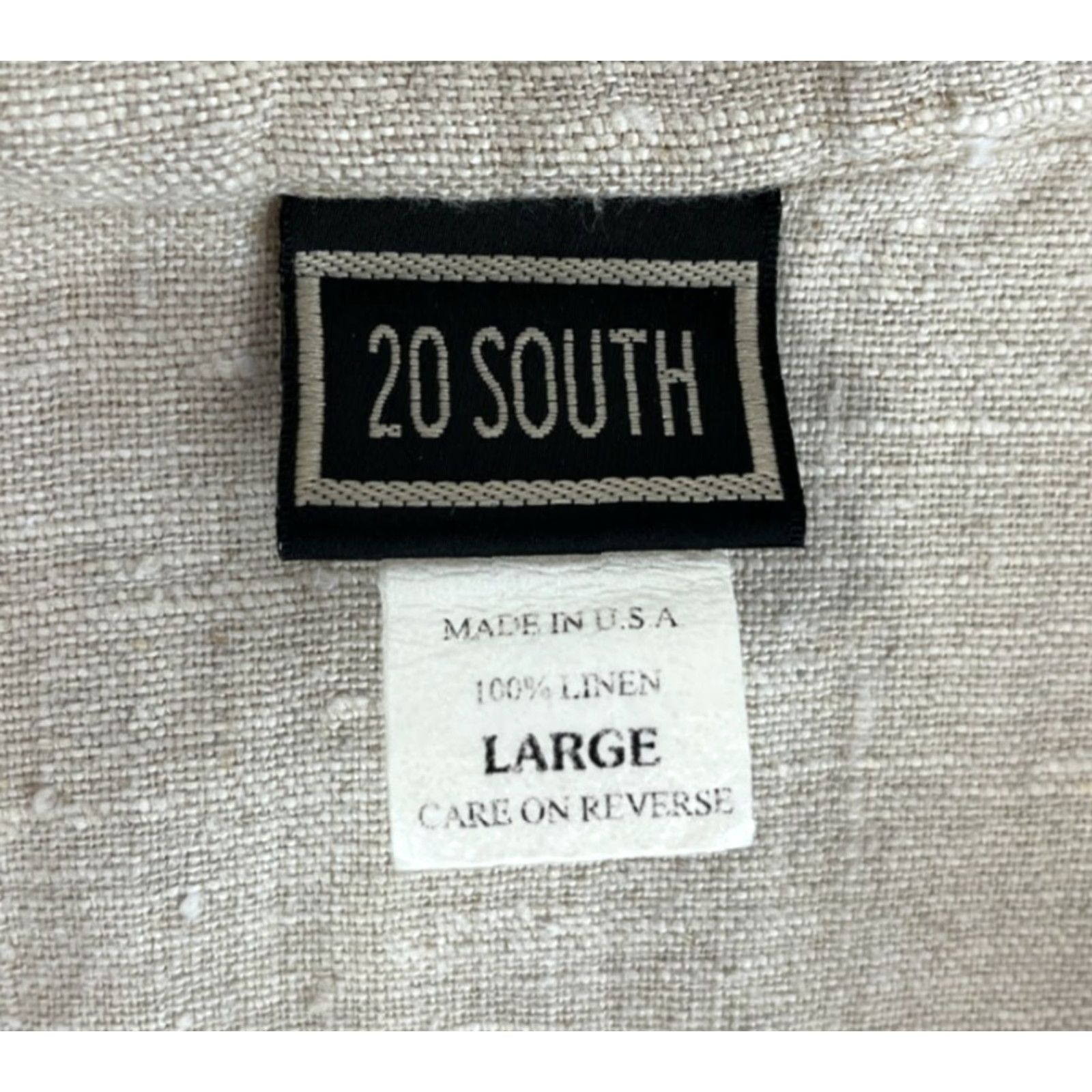 Vintage 20 South Women’s Linen Button Blouse Shirt Casual 3/4 Sleeve Made in USA Sz L Natural Linen 100% Linen USA Blouse Mens Womens Girls Boys Size L / US 10 / IT 46 - 4 Thumbnail