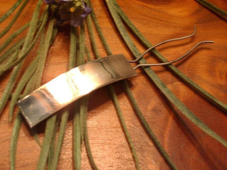 Designer Square Sterling Silver Modernist Hair Clip Comb Size ONE SIZE - 1 Thumbnail