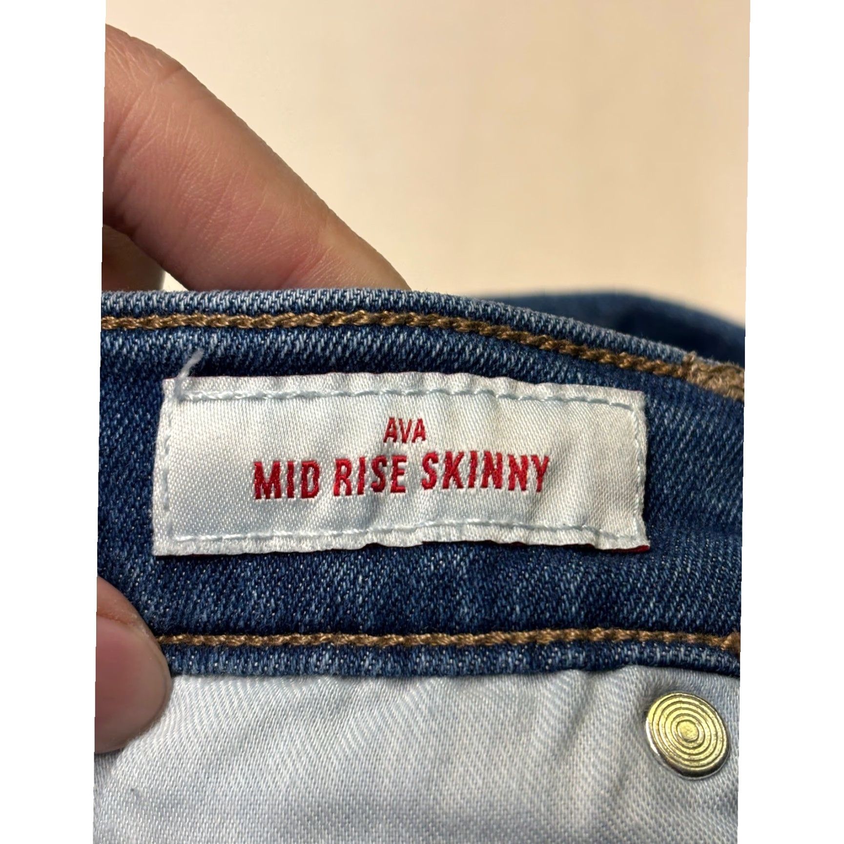 Lucky Brand Lucky Brand Ava Mid Rise Skinny Jeans Womens 14/32 L26 A Medium Wash Denim Size 24" / US 00 / IT 34 - 6 Thumbnail