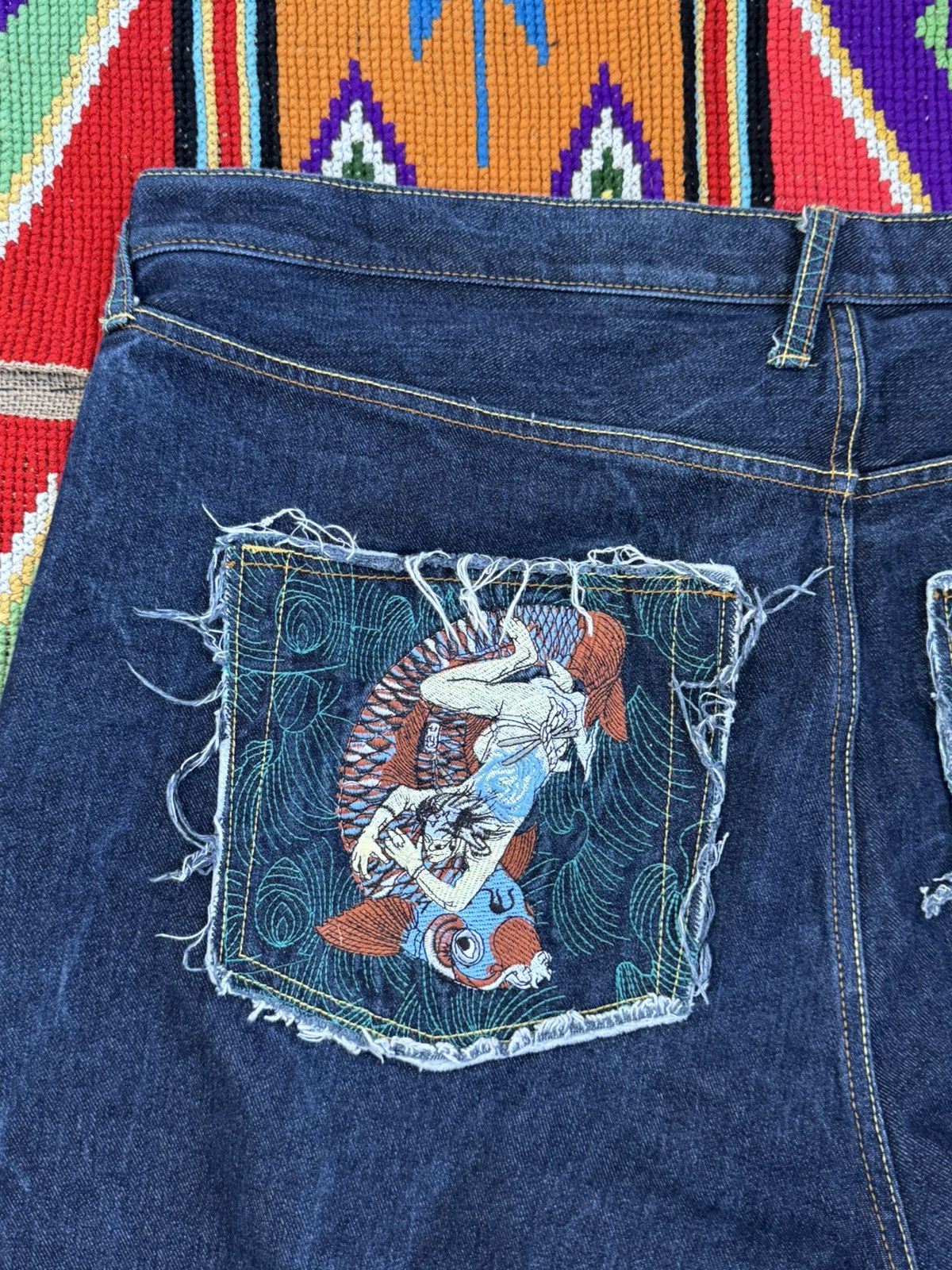 Red Monkey Red Monkey Company Embroidery Pocket Japan Denim Size US 40 / EU 56 - 5 Thumbnail