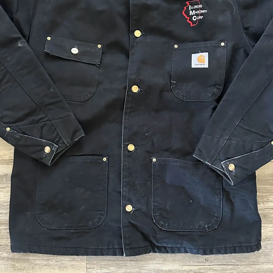 Carhartt Vintage C01 BLK Black Chore Barn Blanket Lined Coat Size US L / EU 52-54 / 3 - 2 Thumbnail