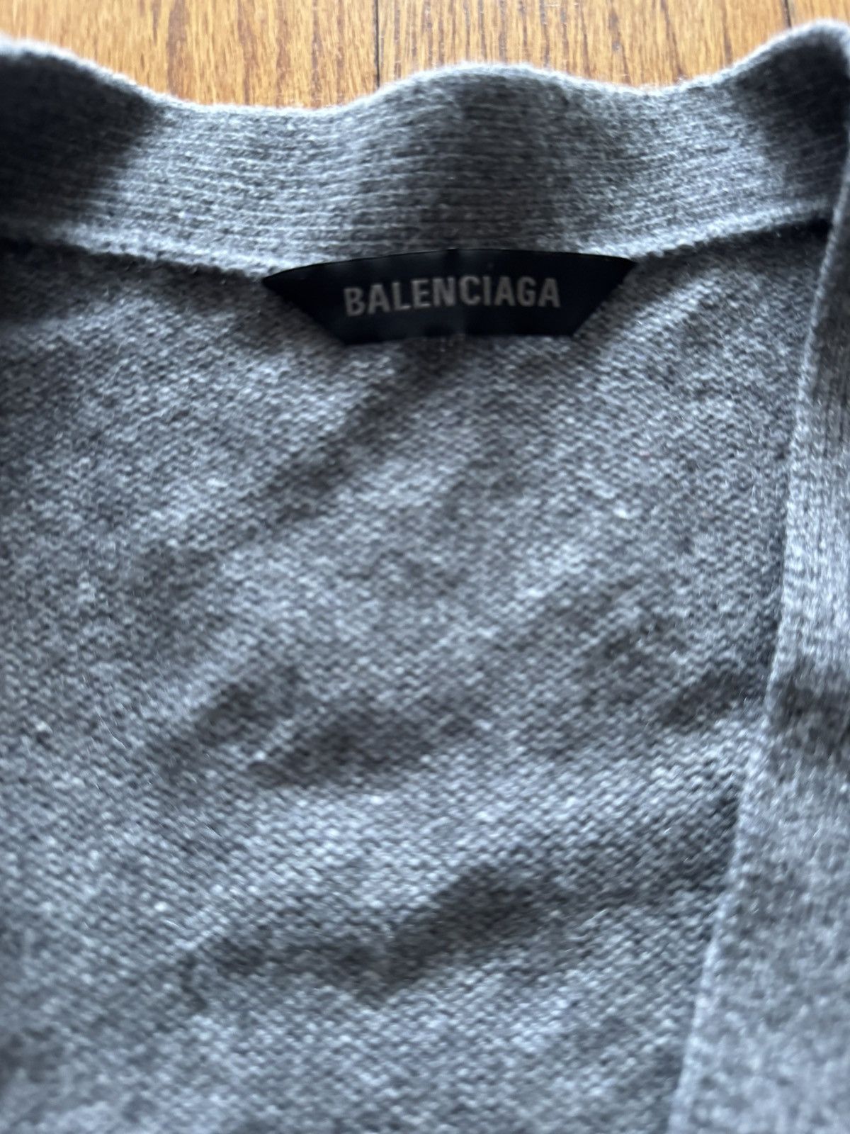 Balenciaga Balenciaga Allover Logo Loose Cardigan Size US M / EU 48-50 / 2 - 2 Thumbnail