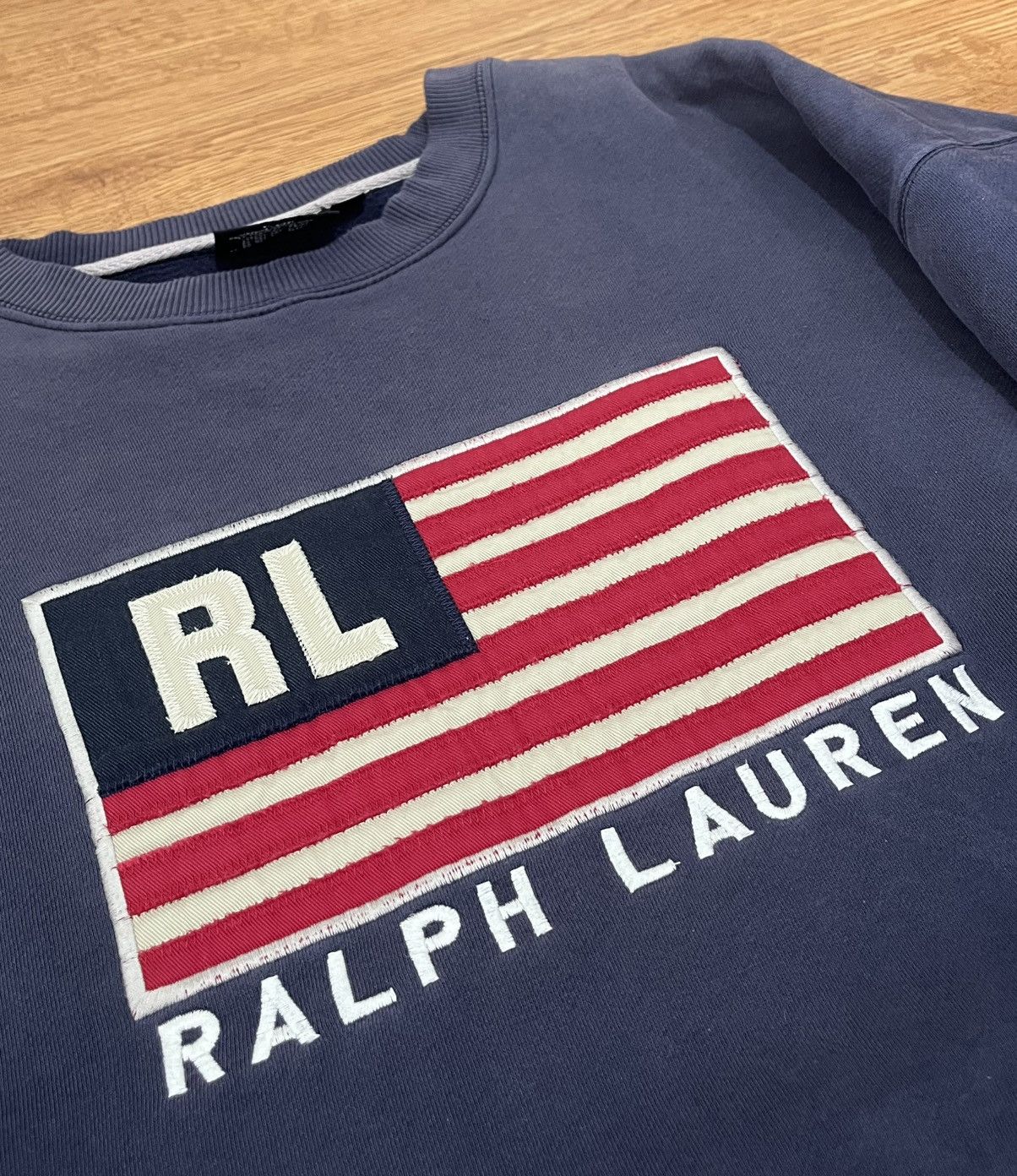 Polo Ralph Lauren 90s Polo RL Embroidery American Flag Crewneck Sweatshirt Size US XL / EU 56 / 4 - 2 Thumbnail