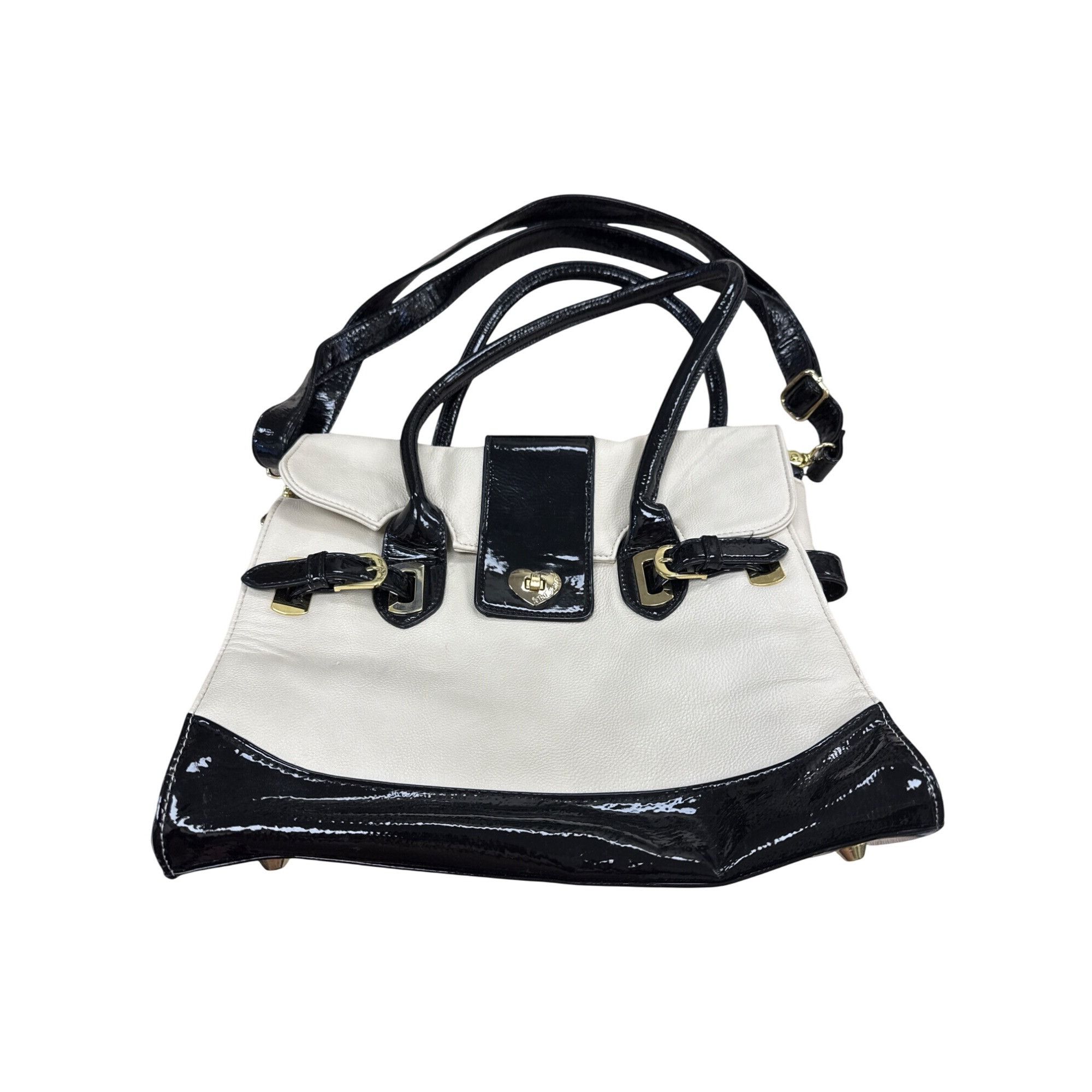 Betsey Johnson Betsey Johnson Womens Cream & Black Crossbody Purse 10x12 SK Size ONE SIZE - 1 Thumbnail