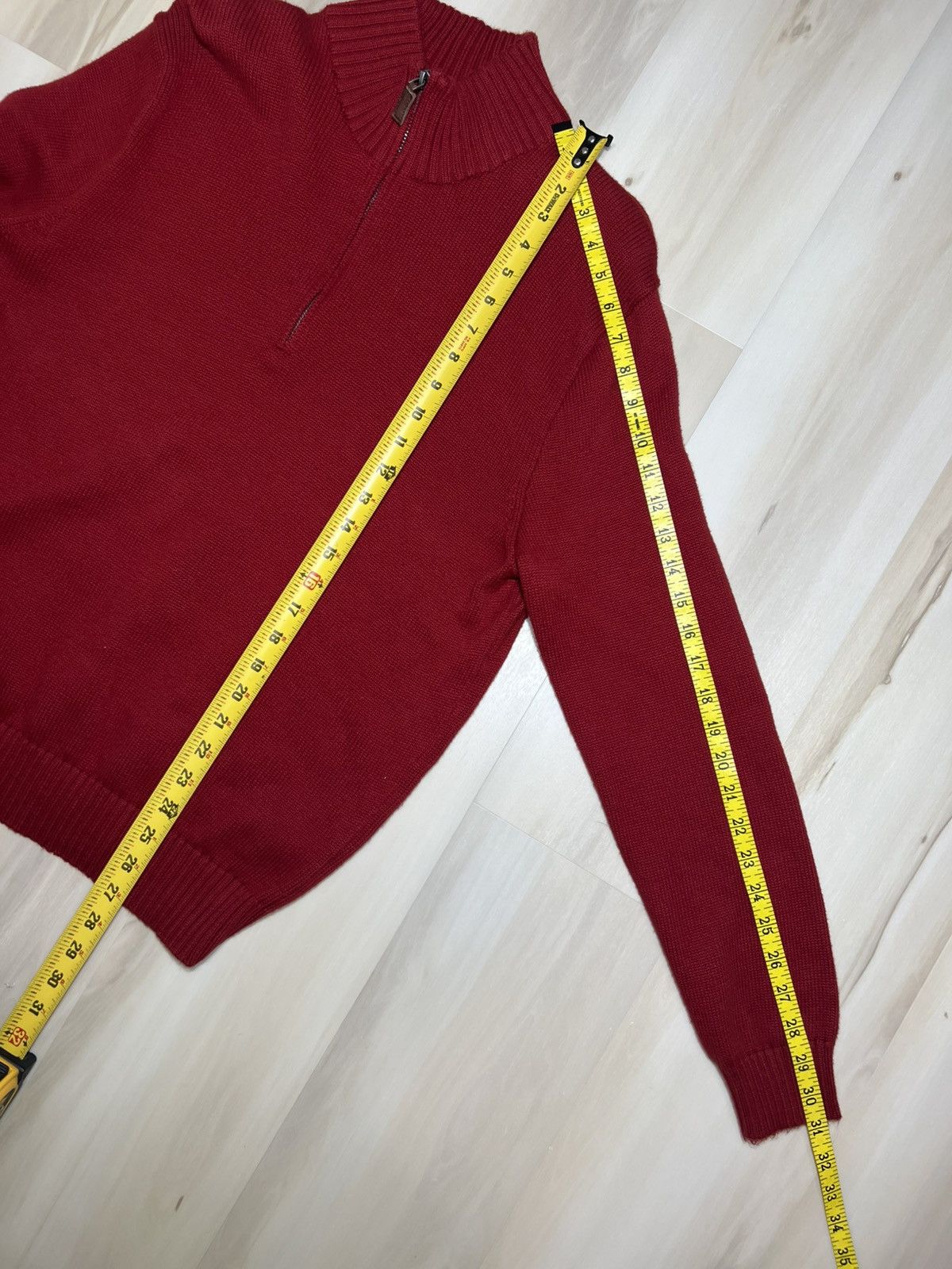 Polo Ralph Lauren Polo Ralph Lauren Men's Size Large Red Sweater 1/4 Zip Knit Size US L / EU 52-54 / 3 - 5 Thumbnail