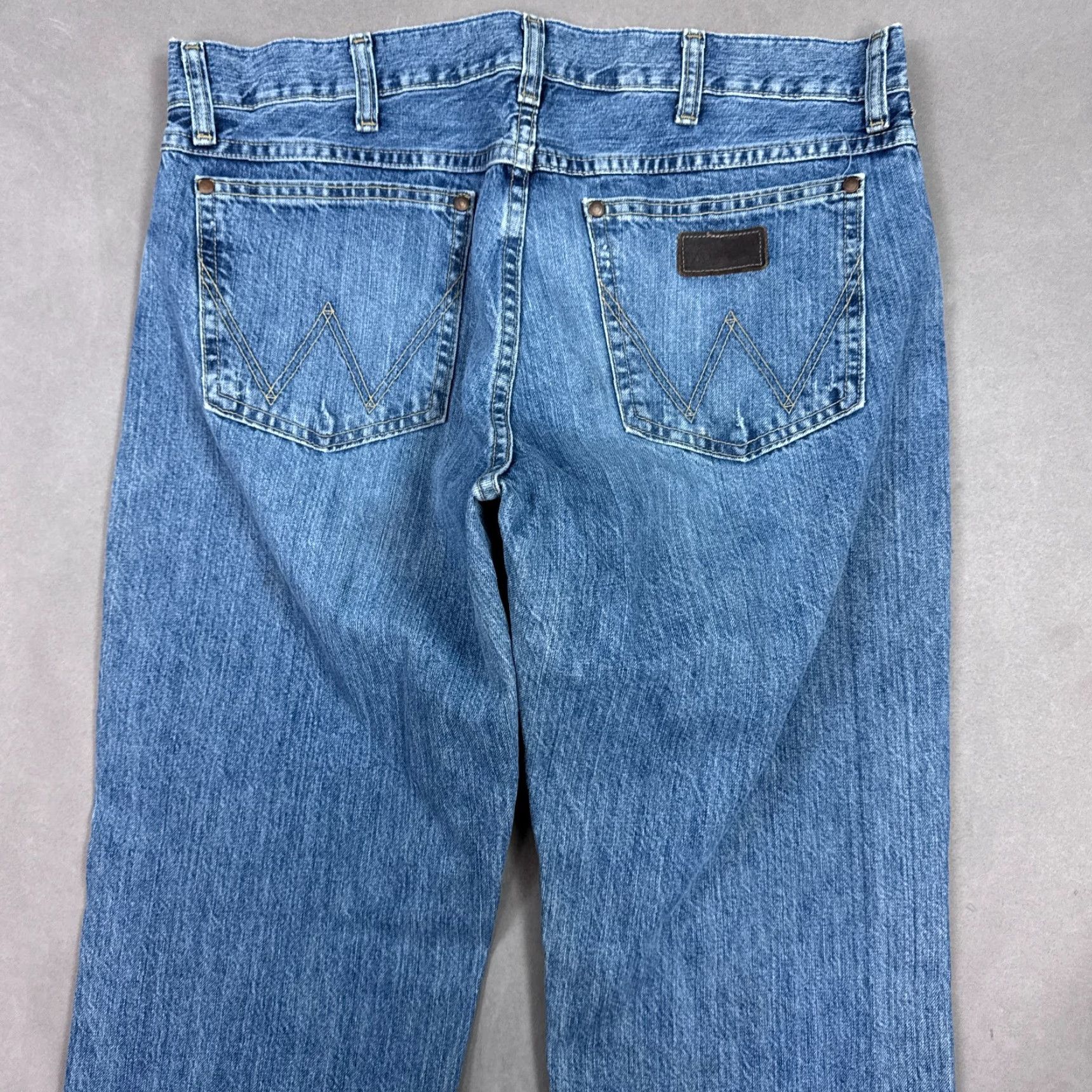 Wrangler Wrangler Jeans Mens 34x38 Blue Retro Bootcut Slim Western Denim Pant Cowboy Work Size US 34 / EU 50 - 4 Thumbnail
