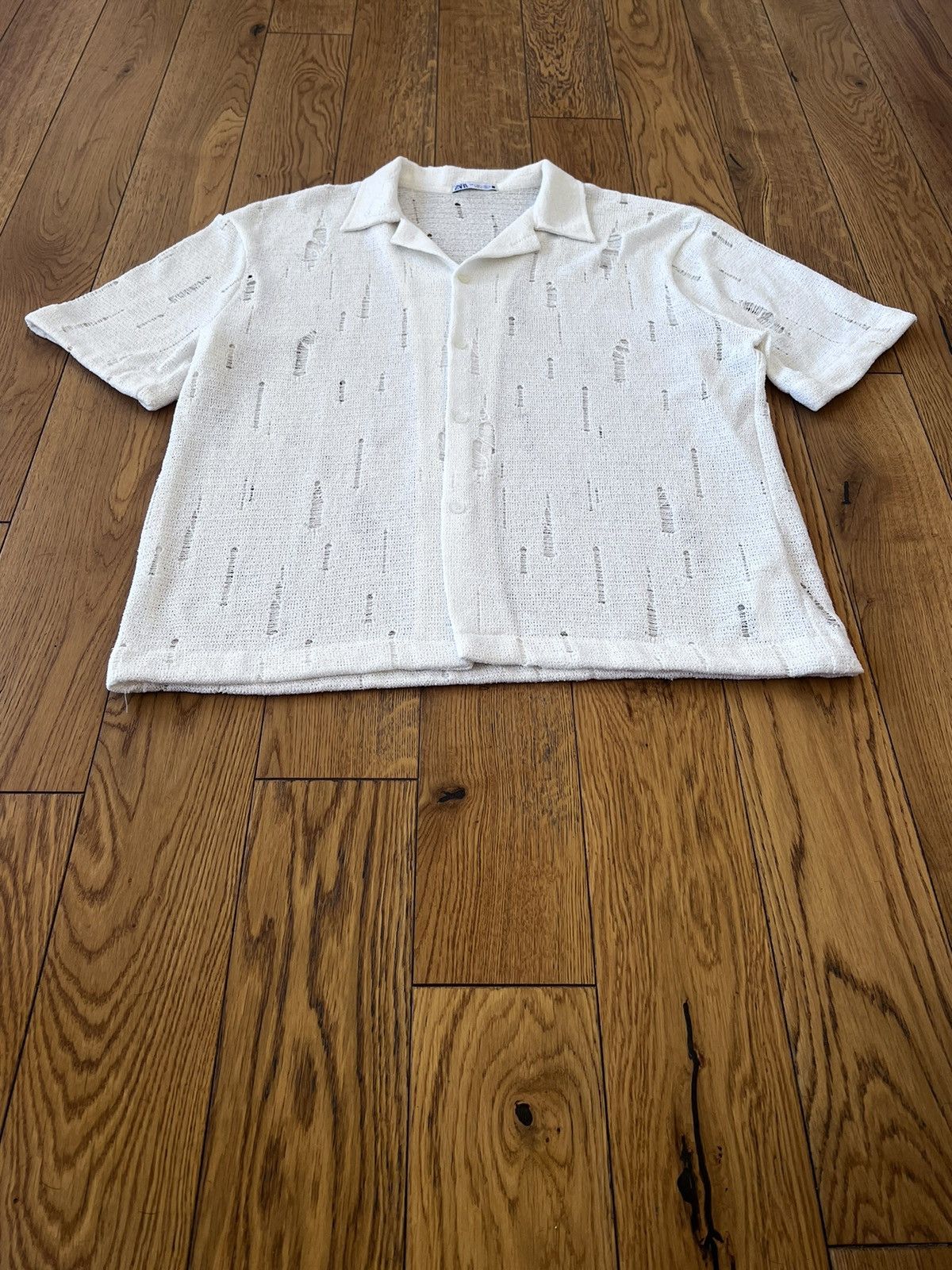 Japanese Brand × Vintage × Zara White Button-Up Shirt - Zara Man Size US L / EU 52-54 / 3 - 2 Thumbnail