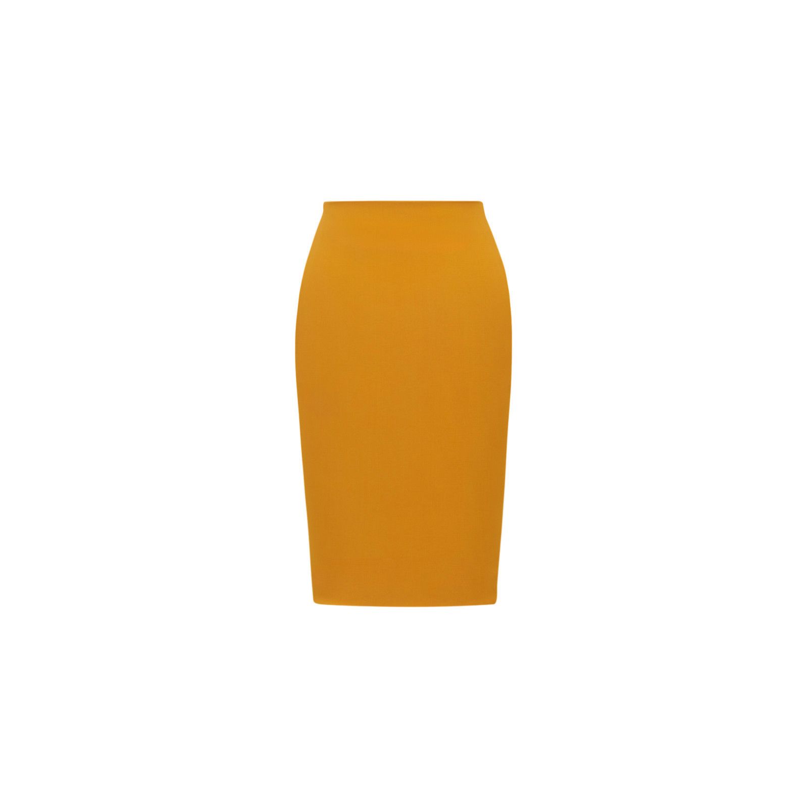 SAINT LAURENT $2700 Ocre Pencil Satin Skirt New & Authentic