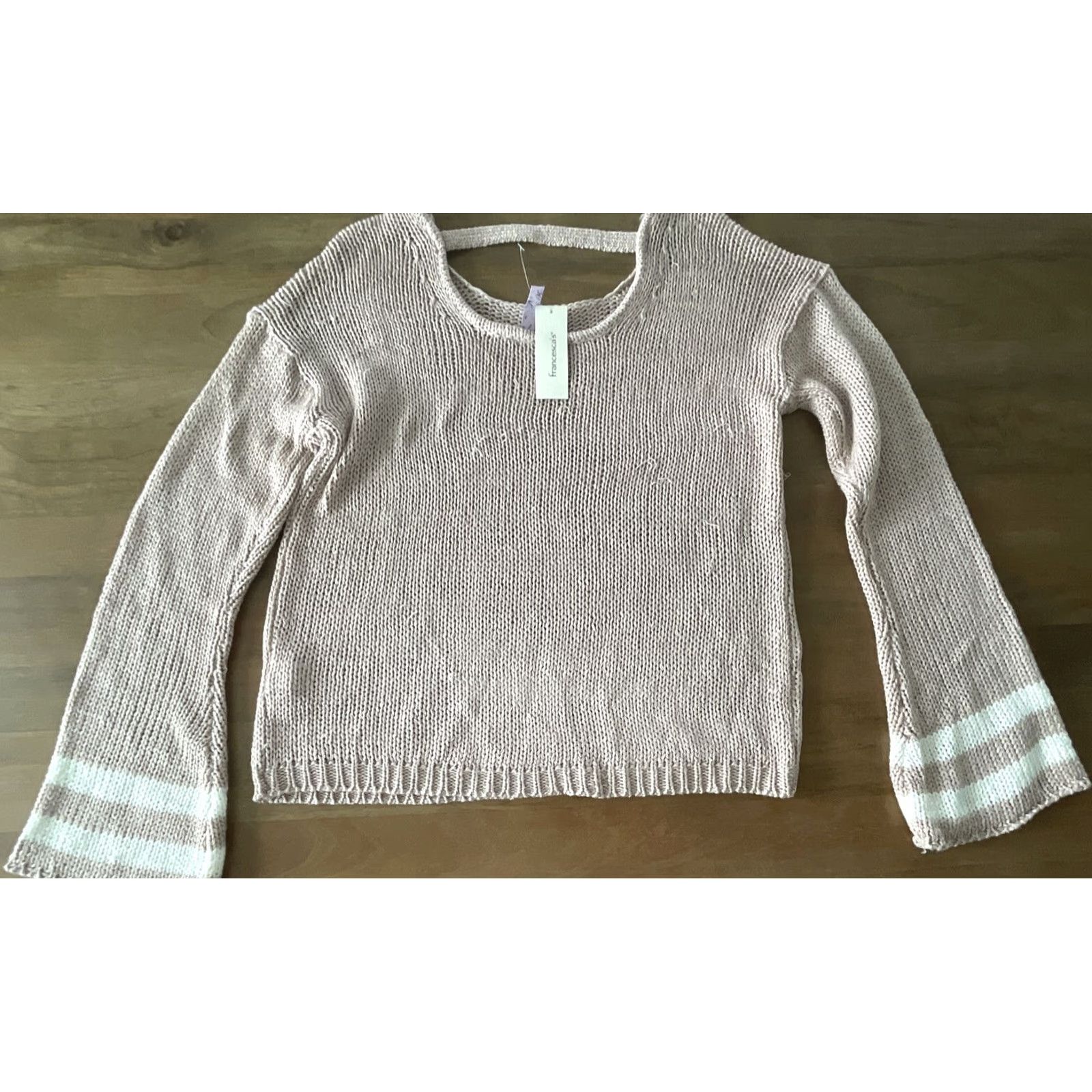 Pinko NWT Alya Cardigan Sweater Pink Knit Cotton Blend Acrylic Light Pink Size M Women Pullover Modern Preppy Classic CK Womens Size M / US 6-8 / IT 42-44 - 2 Thumbnail