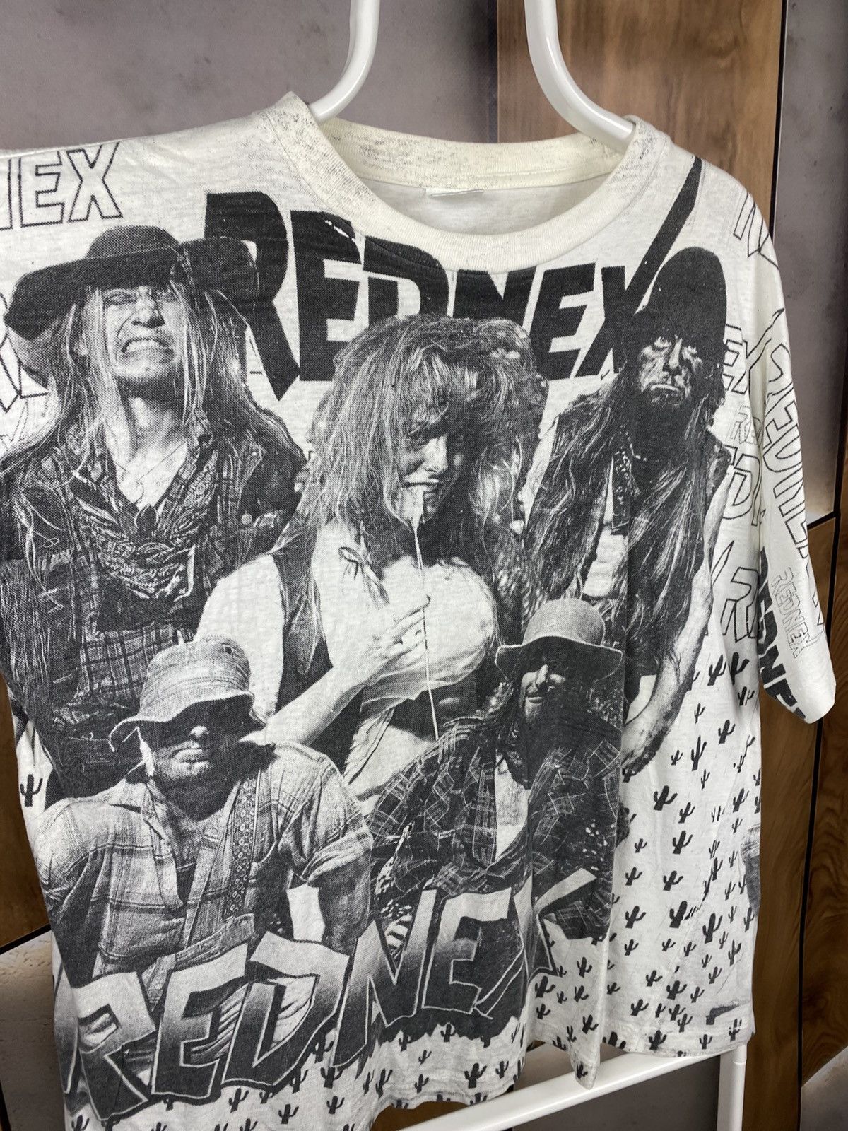 Band Tees 🎸Vintage 90s T-Shirt Rednex Overprint VTG Eye Pop Tee🎸 Size US XXL / EU 58 / 5 - 3 Thumbnail