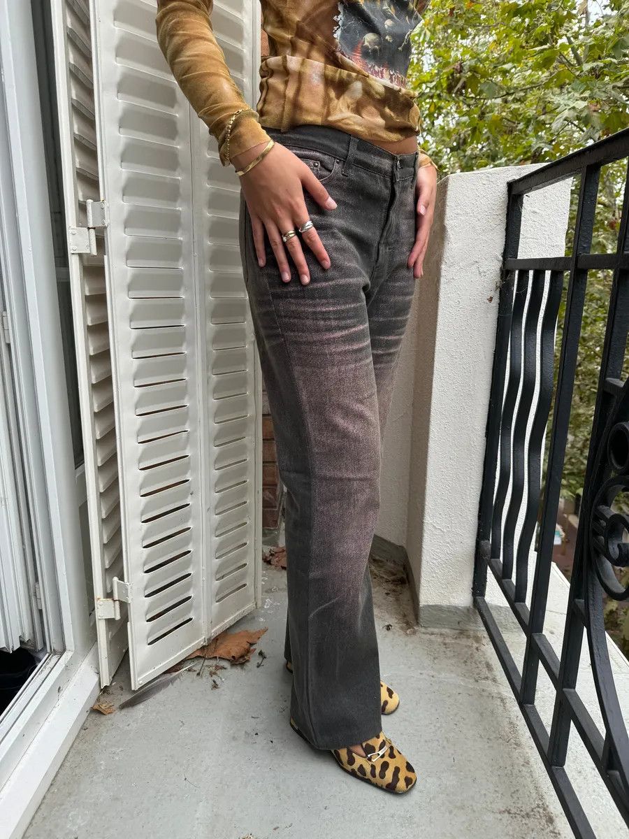 Just Cavalli SS2004 Cavalli Shadow Obscure Denim Pants Size US 30 / EU 46 - 2 Thumbnail