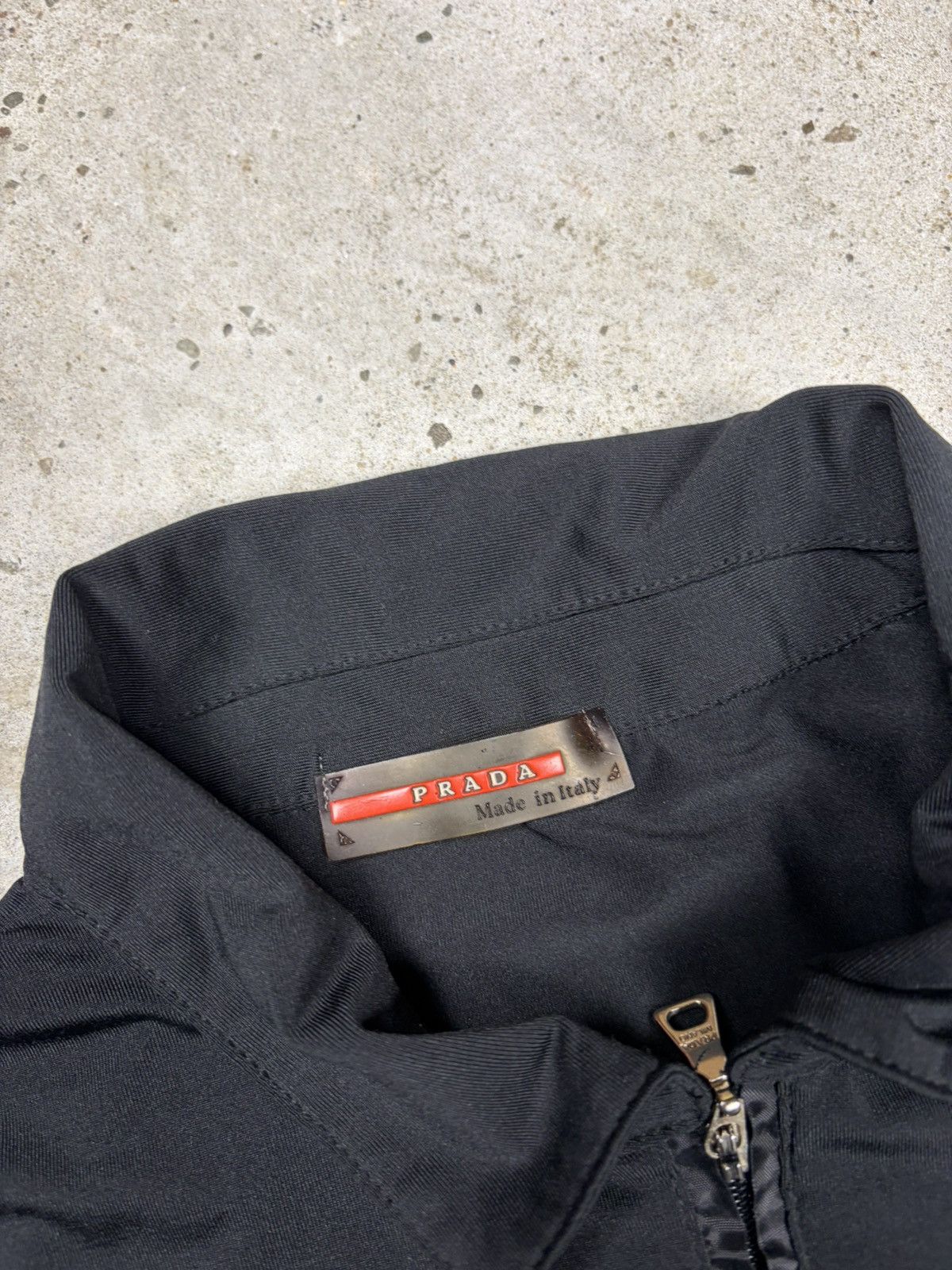 Prada 2000s Prada Sport Full Zip Black Polo Tee Red Tab Size M / US 6-8 / IT 42-44 - 7 Thumbnail