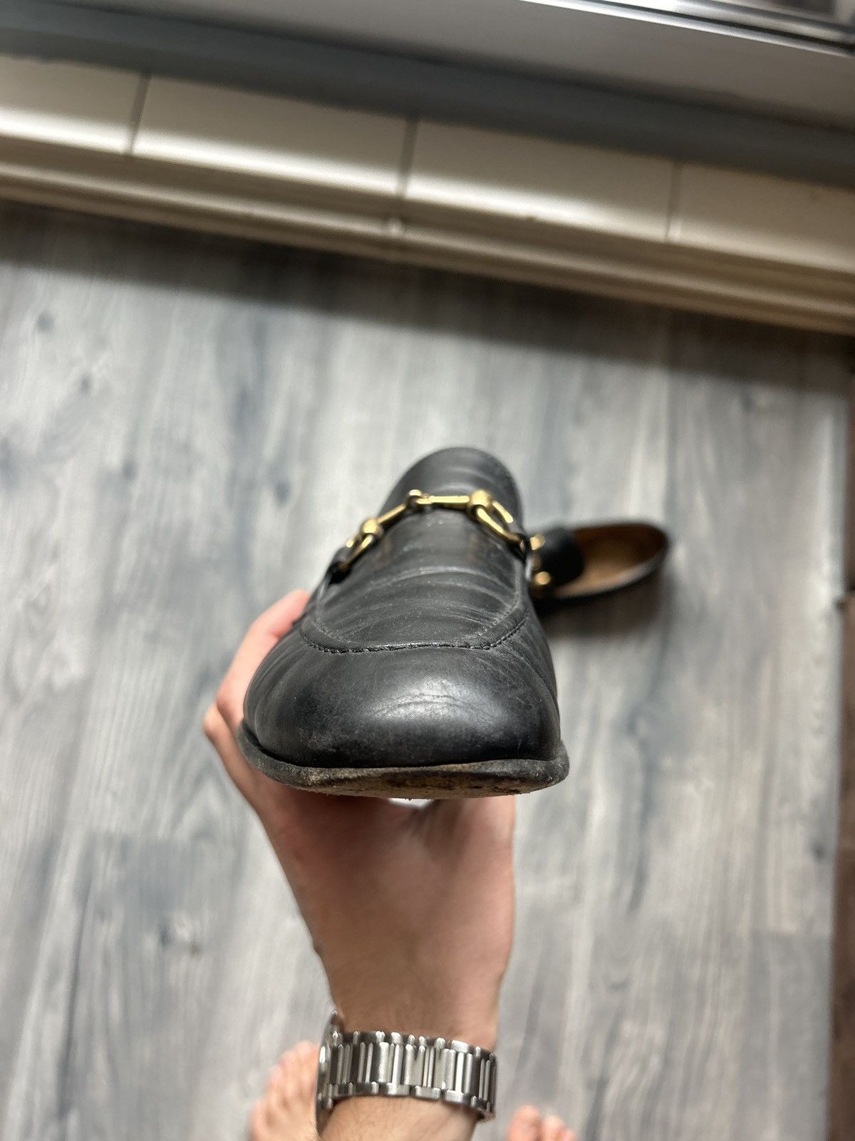 Gucci Black Horsebit Loafers in Leather Size US 7 / EU 40 - 13 Thumbnail