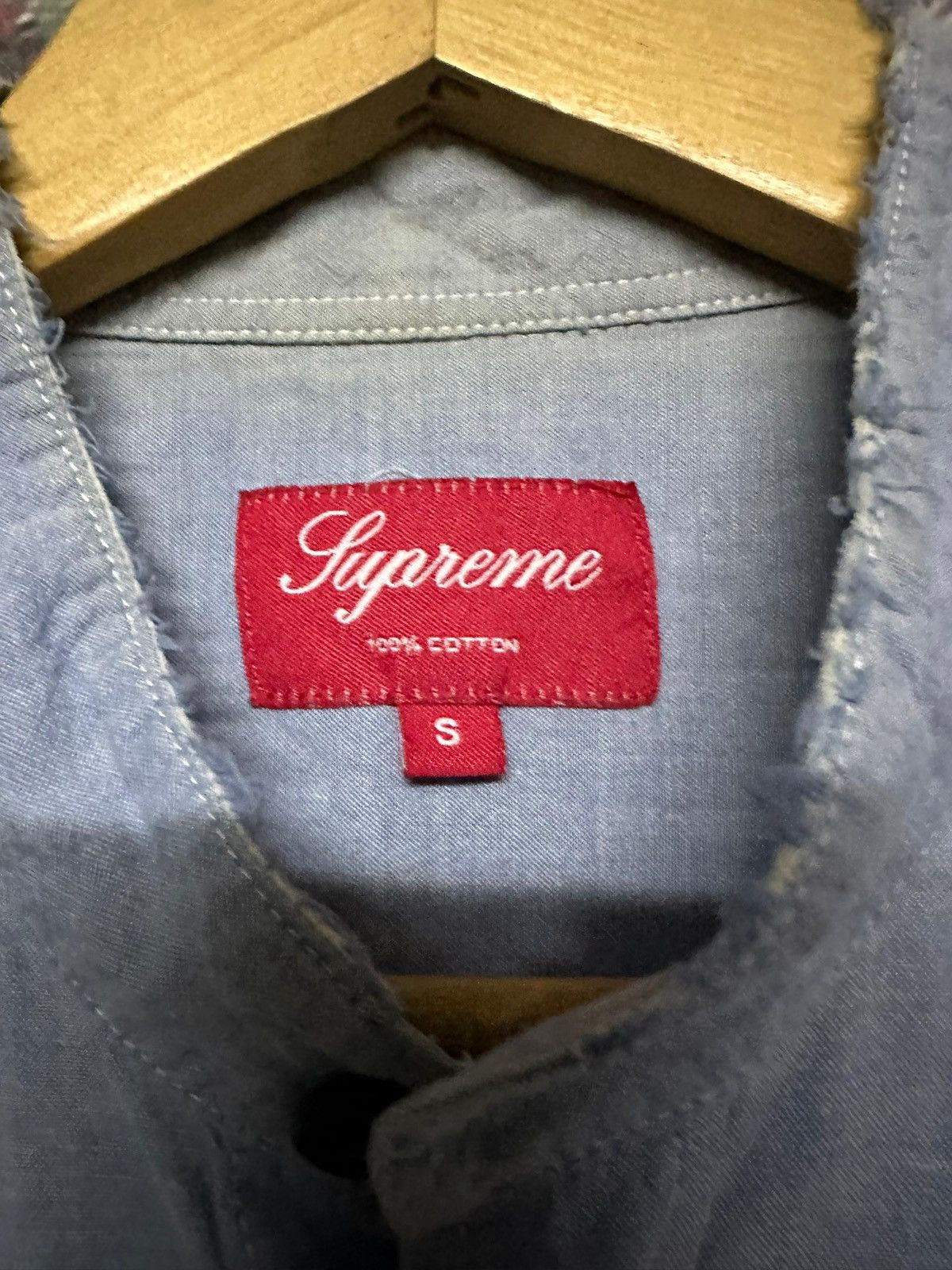 Supreme Supreme Mandarin Collar Casual Chambray Button Ups Shirt Size US S / EU 44-46 / 1 - 6 Thumbnail