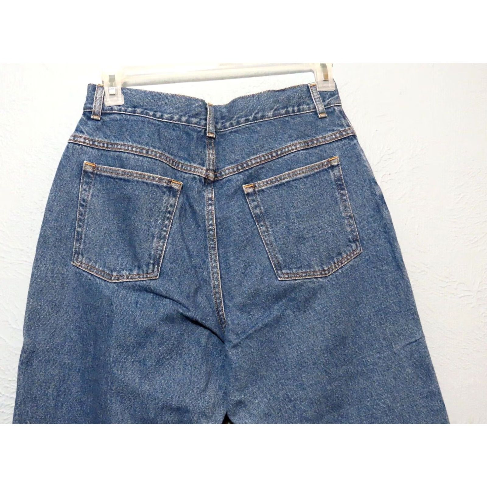Vintage LL Bean Jeans Womens 14 Straight Fit Blue Denim 5-Pocket Zip Medium Wash Relaxed Straight Leg Casual Mens Womens Girls Size 36" / US 14 / IT 50 - 5 Thumbnail