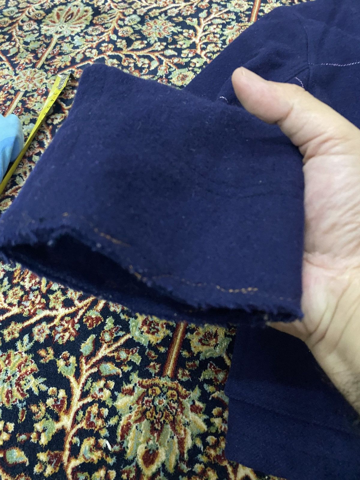 Blue Blue Japan × Indigo × Kapital Blue Blue Raw Seams Salvedge Wool Biker Jacket Size US XS / EU 42 / 0 - 9 Thumbnail