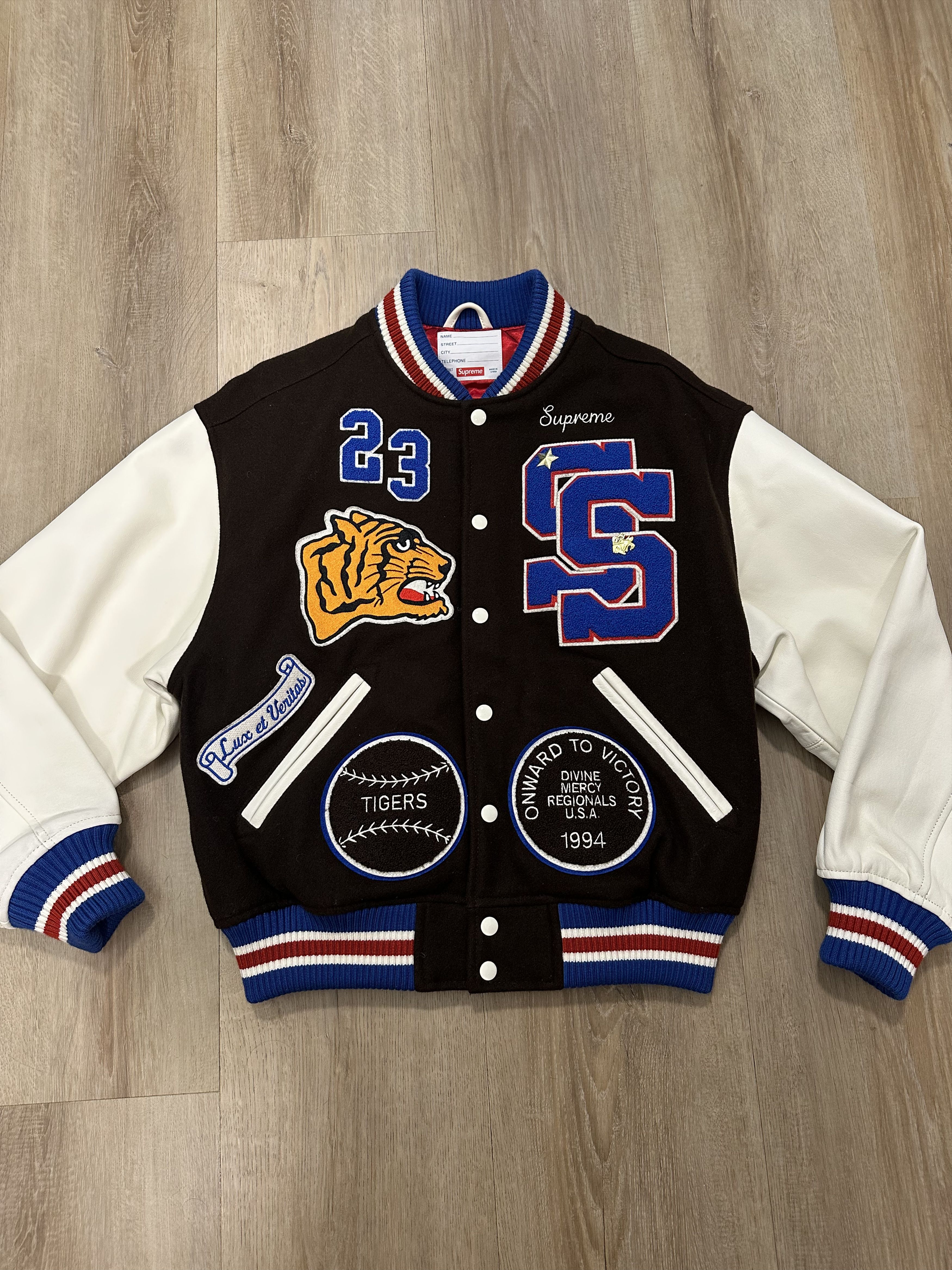 Supreme Supreme Tiger Varsity Jacket Size US S / EU 44-46 / 1 - 1 Thumbnail