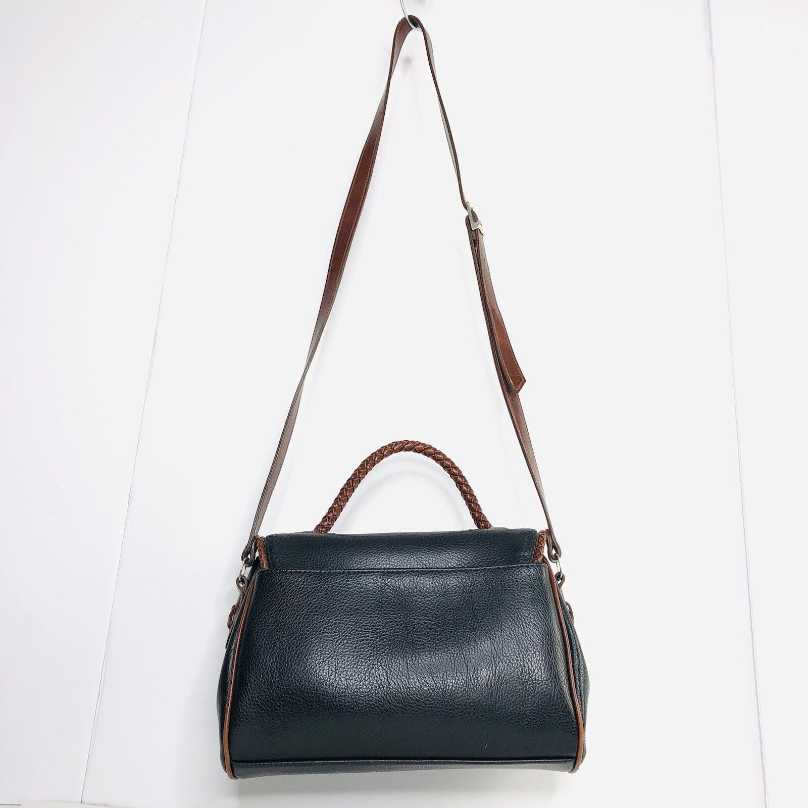 Other Vtg Carryland USA Leather Purse Black Brown Shoulder Bag Size ONE SIZE - 8 Thumbnail