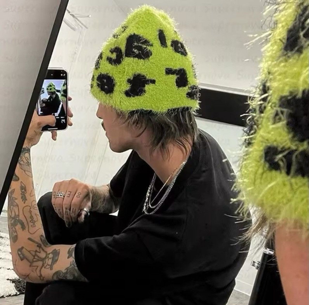 Japanese Brand Aesthetic Rabbit Fur Hat Beanie Unisex Size ONE SIZE - 2 Thumbnail
