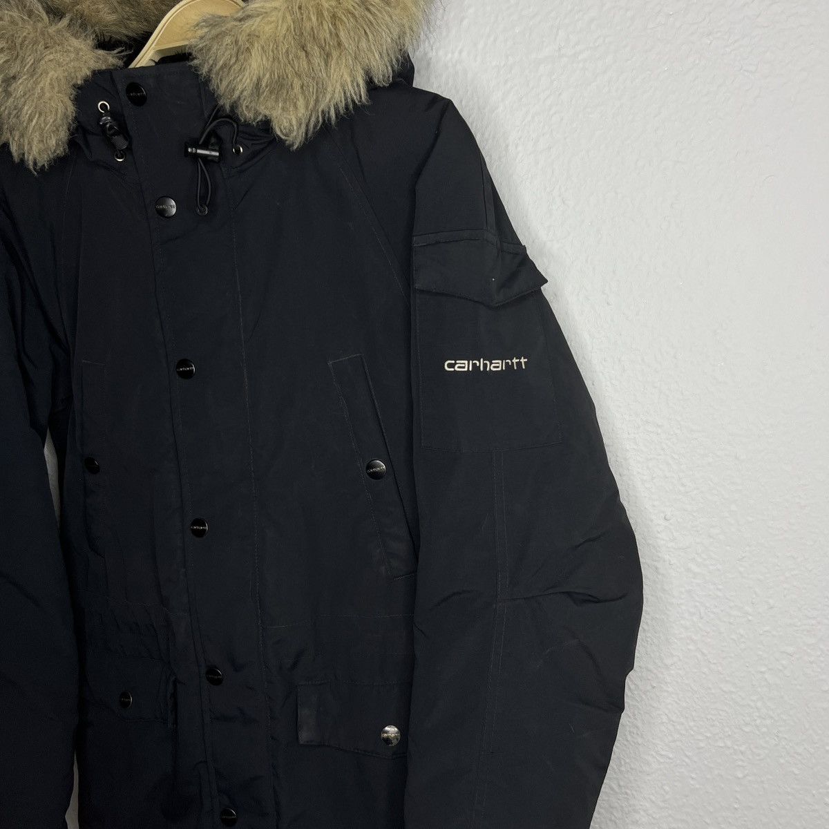 Carhartt Carhartt WiP Anchorage Parka Fur Winter Jacket Black Logo Size US M / EU 48-50 / 2 - 3 Thumbnail