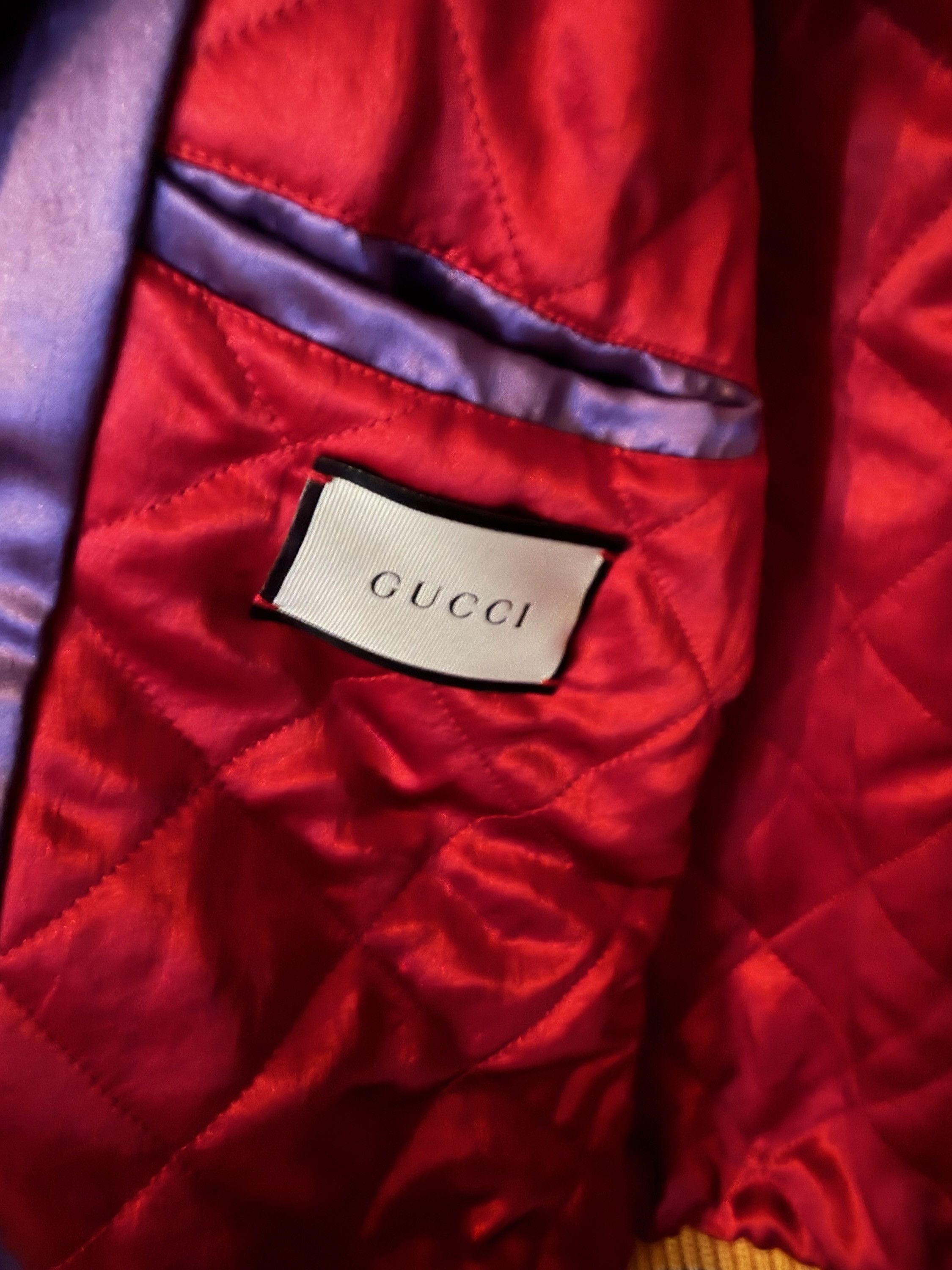 Gucci Gucci Acetate Bomber with sequined tiger Size US M / EU 48-50 / 2 - 8 Thumbnail