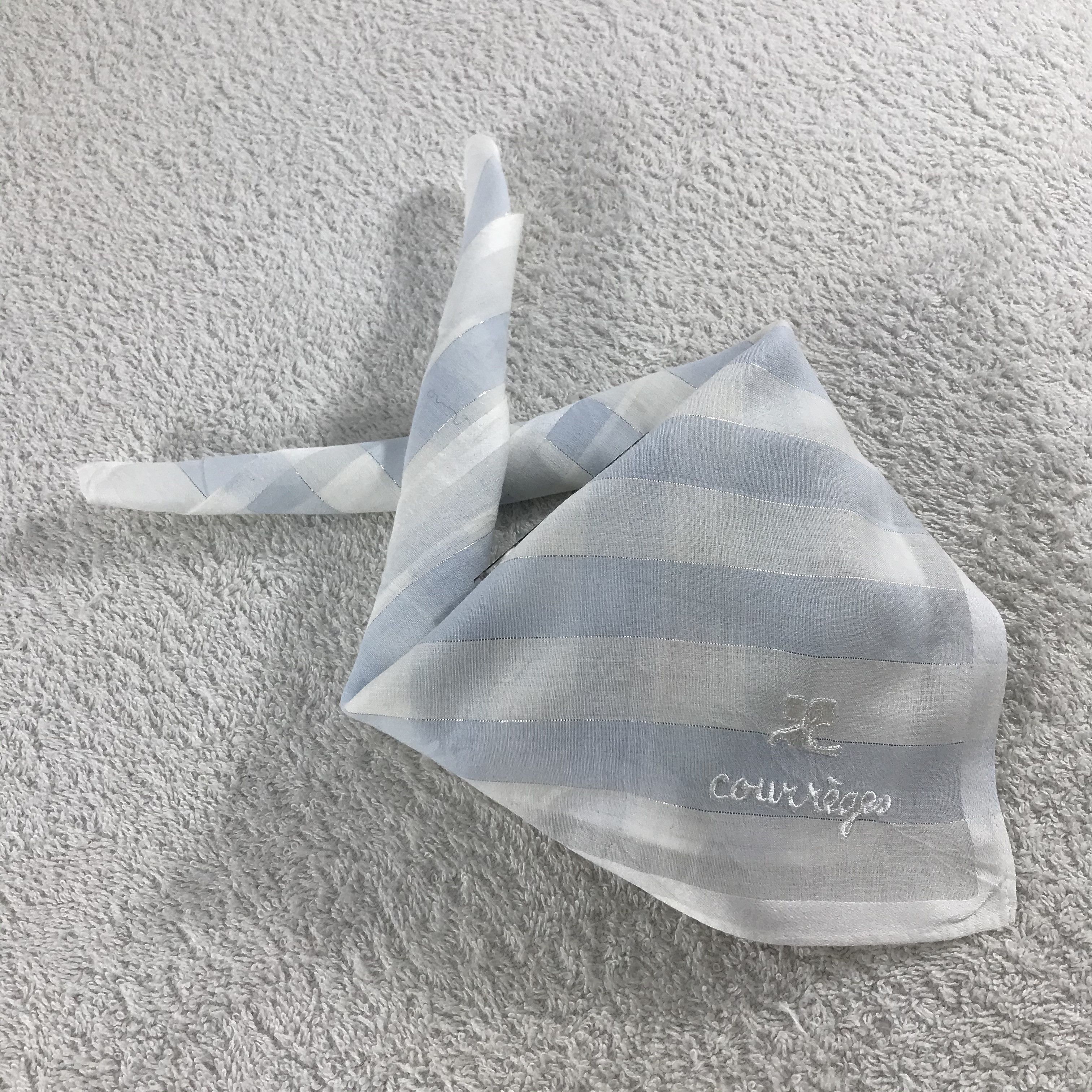 Courreges × Vintage Courreges Bandana / Handkerchief / Neckerchief - S269 Size ONE SIZE - 4 Thumbnail