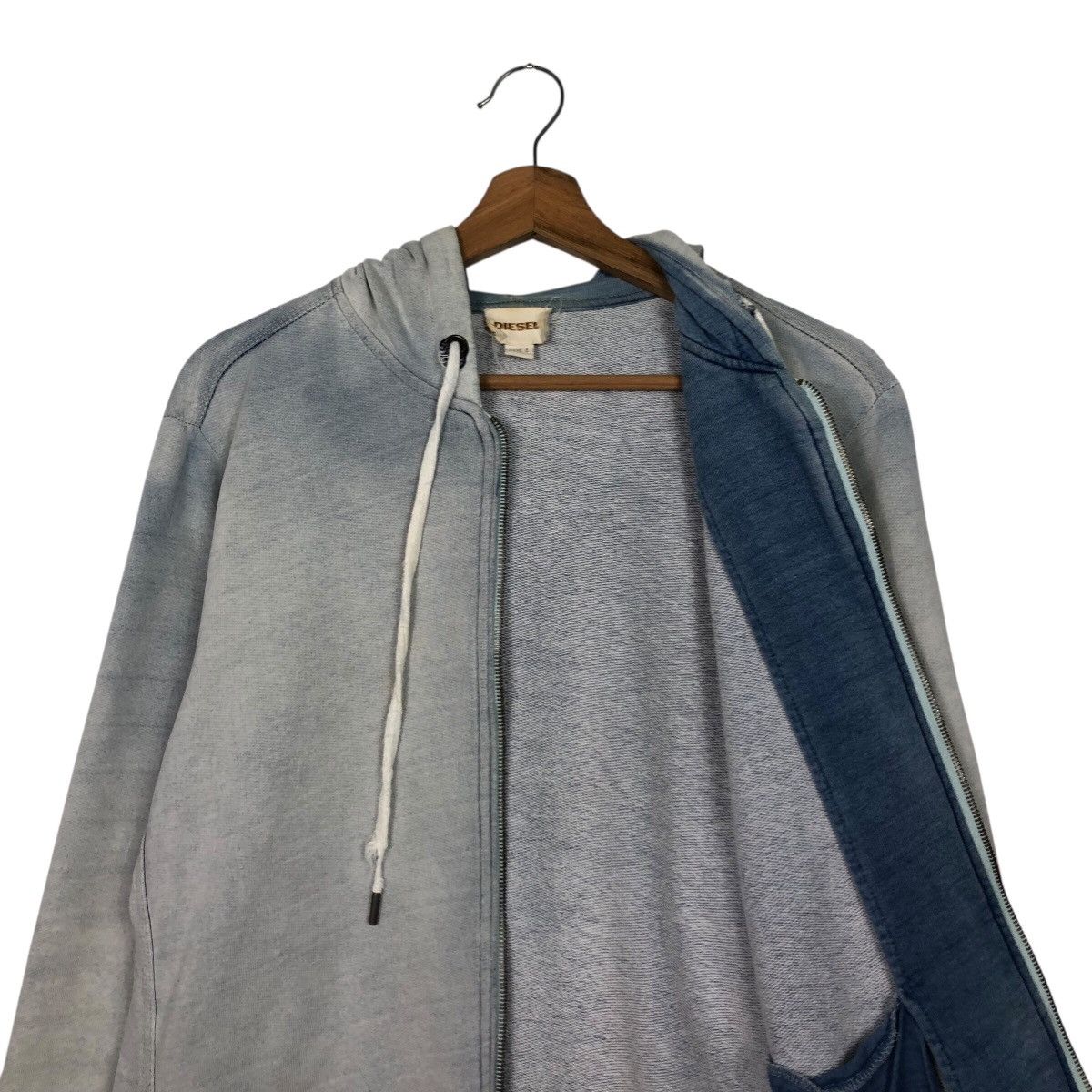 Diesel Diesel Washed Blue Full Zip Hoodie Size US S / EU 44-46 / 1 - 14 Thumbnail
