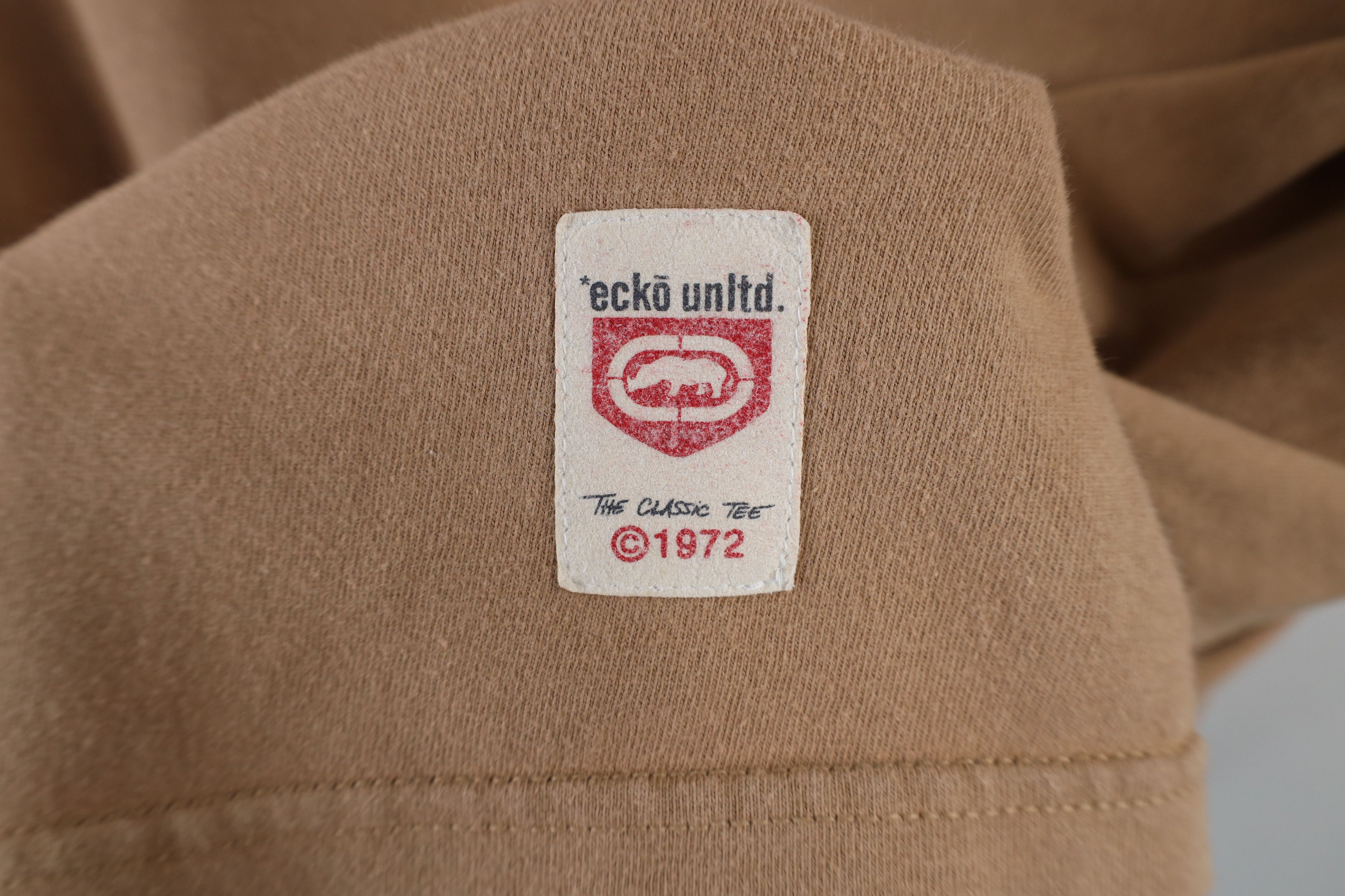 Ecko Unltd. × Vintage Vintage Ecko Out Box Logo Baggy Fit Ringer T-Shirt Beige Size US XL / EU 56 / 4 - 4 Thumbnail