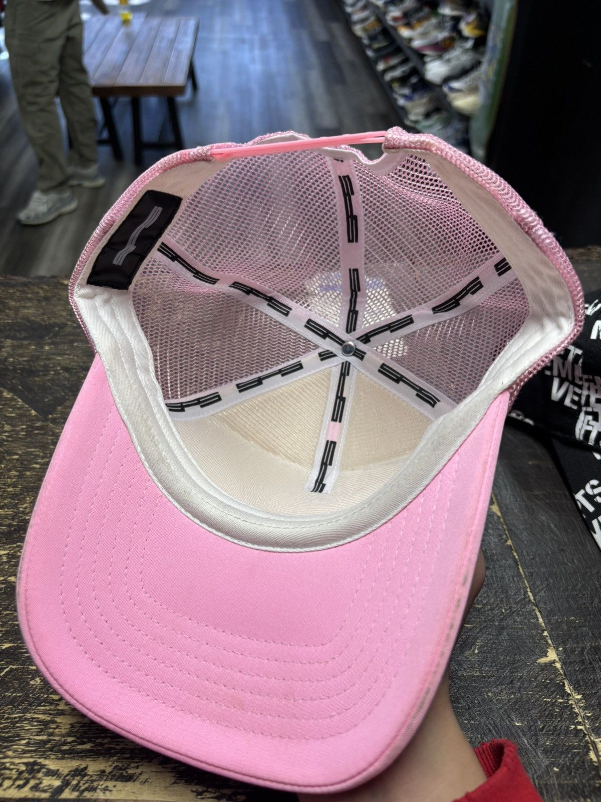 Sp5der I love SP5DER trucker hat pink Size ONE SIZE - 3 Thumbnail