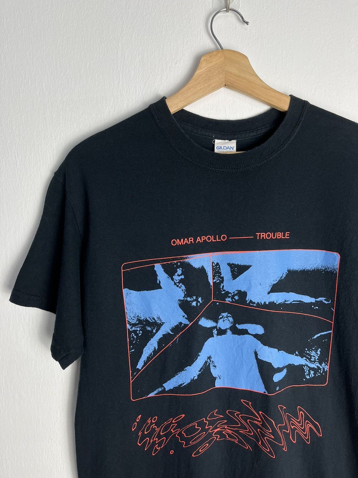 Band Tees Omar Apollo Trouble T-Shirt Y2K Size US M / EU 48-50 / 2 - 2 Thumbnail