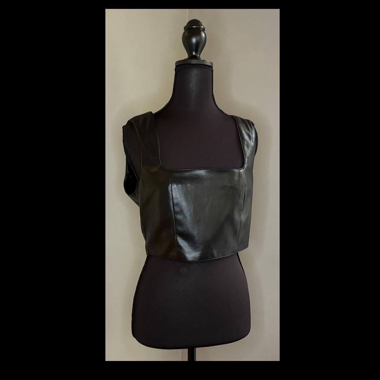 7 For All Mankind 7 For All Mankind Black Fitted Bustier Crop Top Size M / US 6-8 / IT 42-44 - 2 Thumbnail