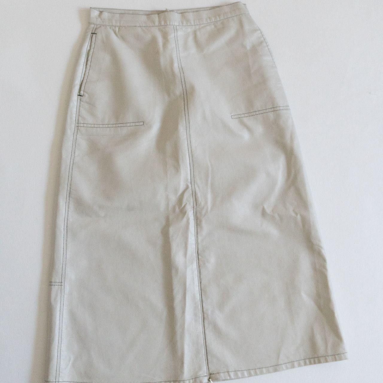 Diesel DIESEL Faux Leather Maxi Skirt in Off-White Size 25" / US 0 / IT 36 - 6 Thumbnail